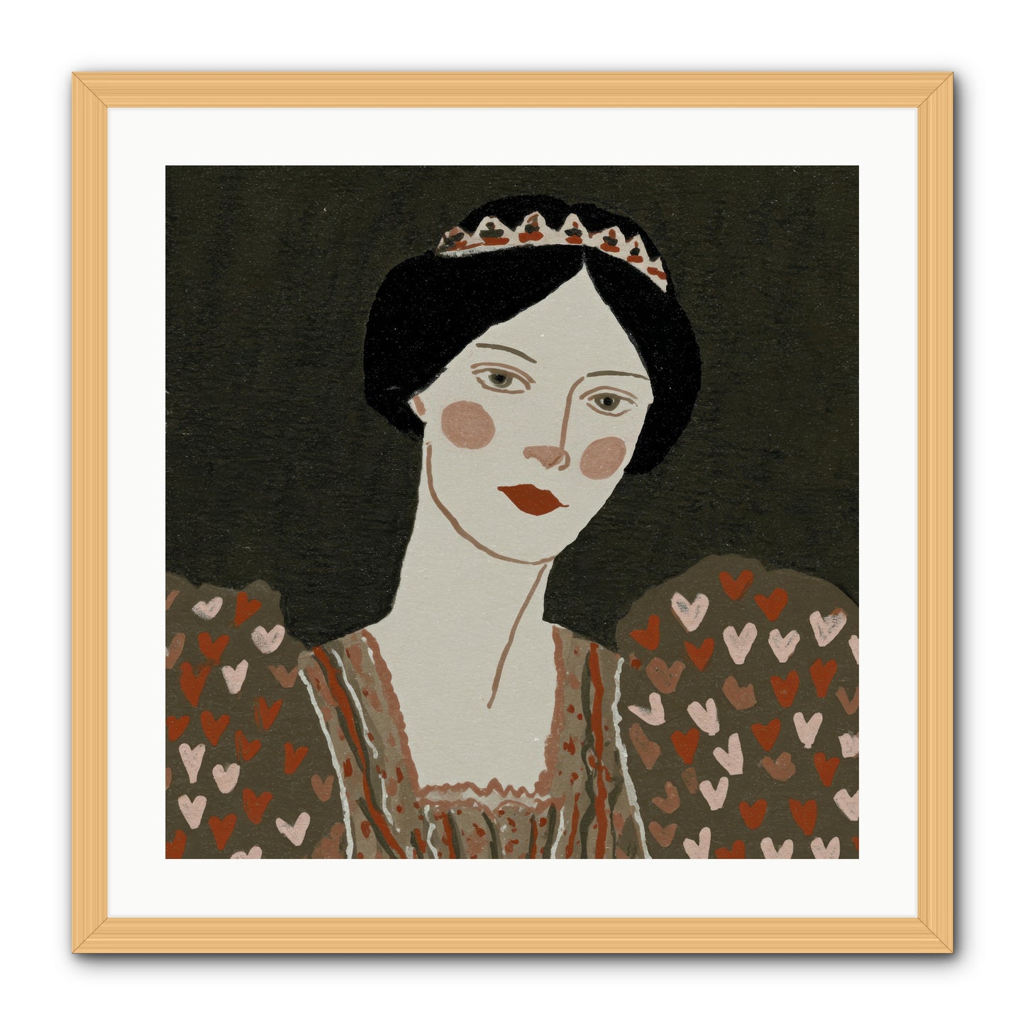 Between Desire And Devotion -- Framed Print - Natural 24x24