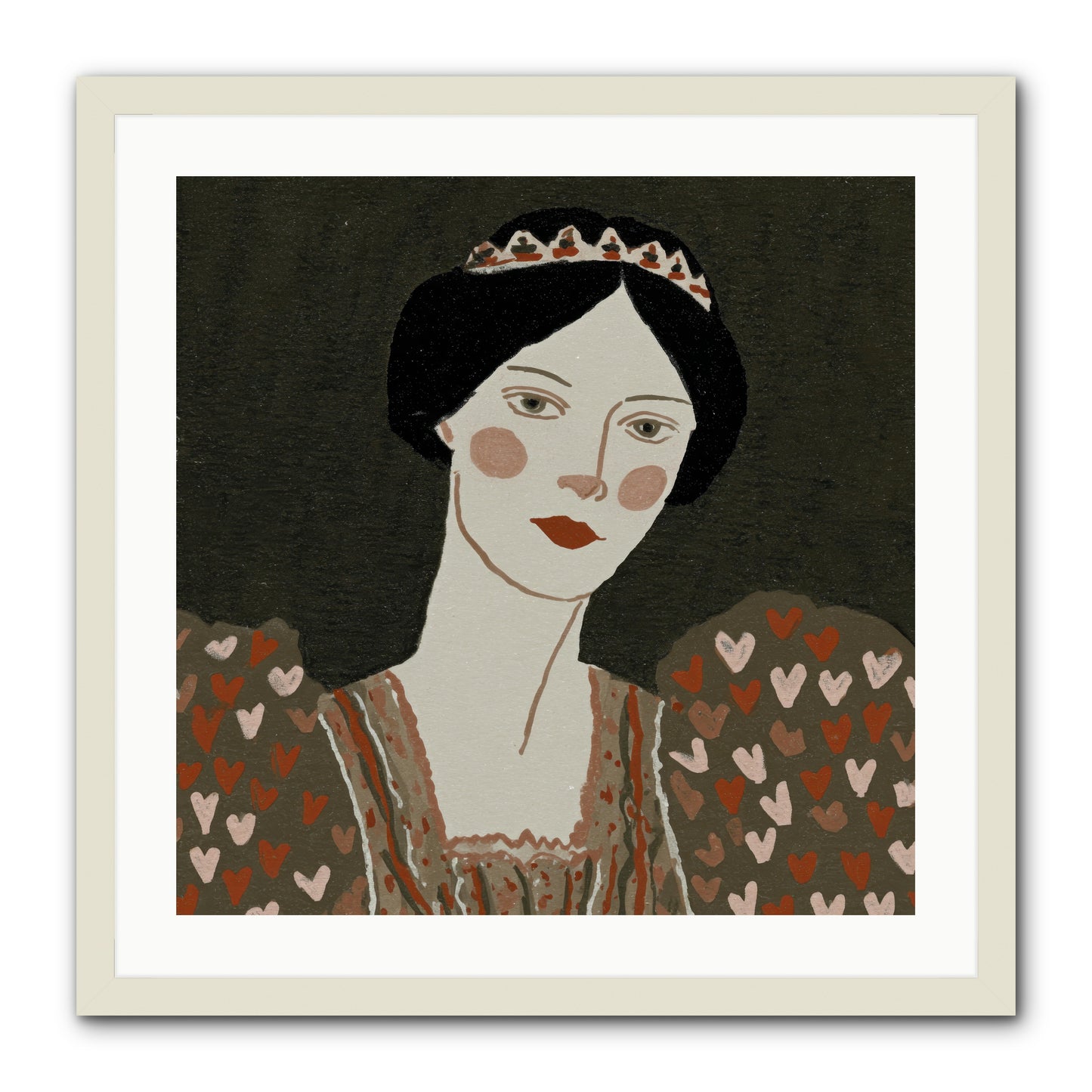 Between Desire And Devotion -- Framed Print - White 24x24