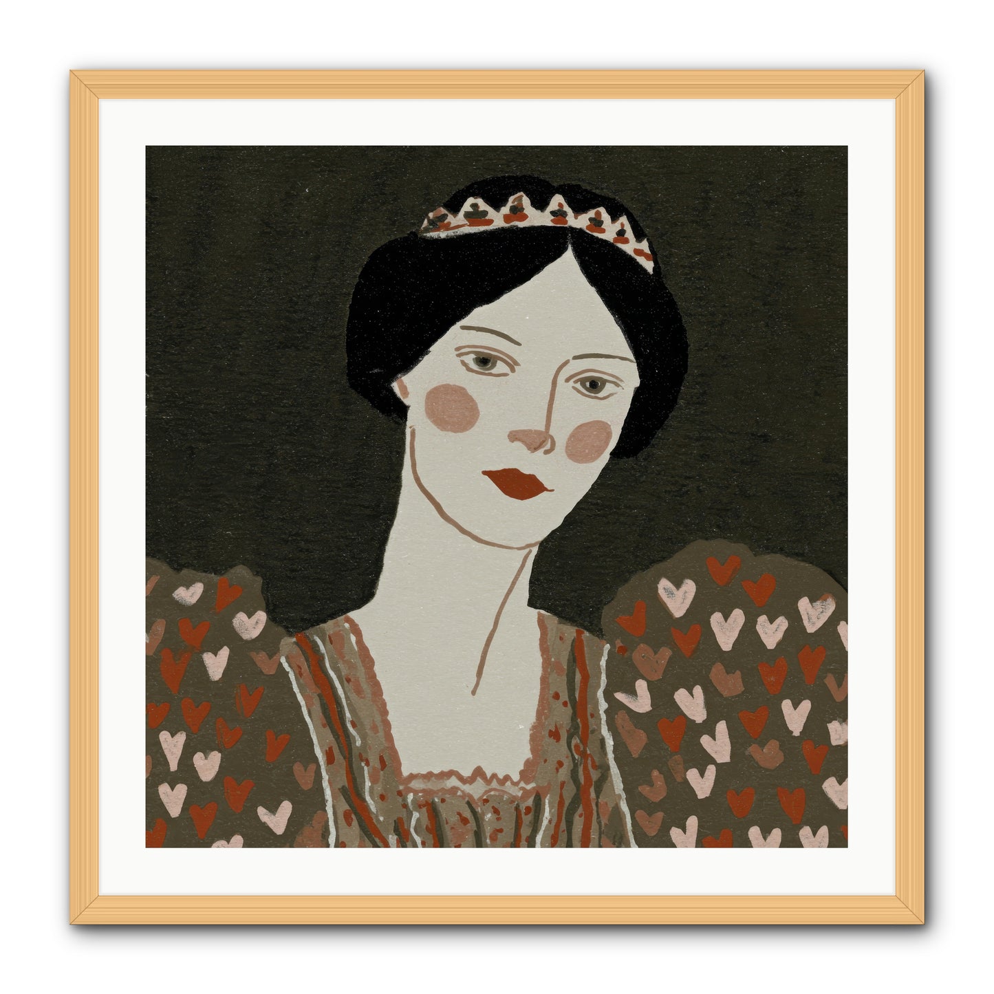 Between Desire And Devotion -- Framed Print - Natural 30x30