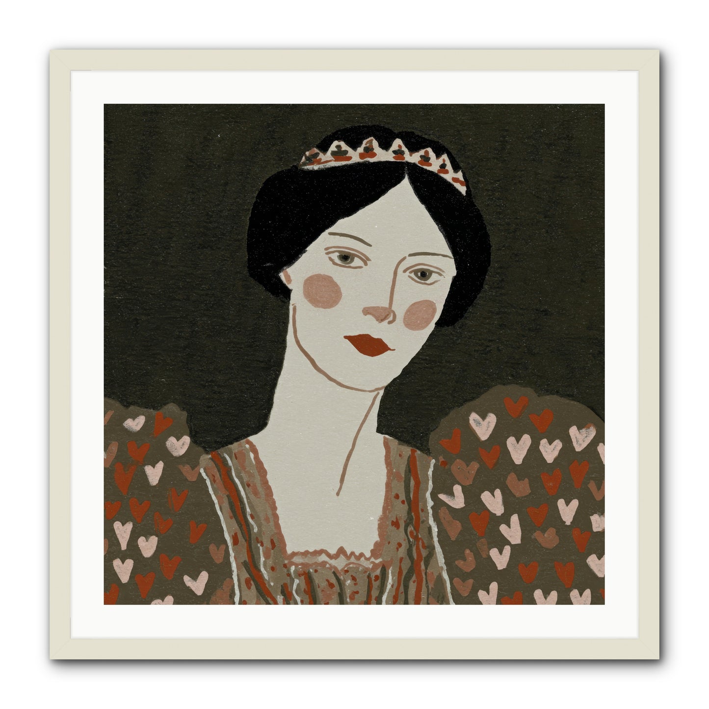 Between Desire And Devotion -- Framed Print - White 30x30