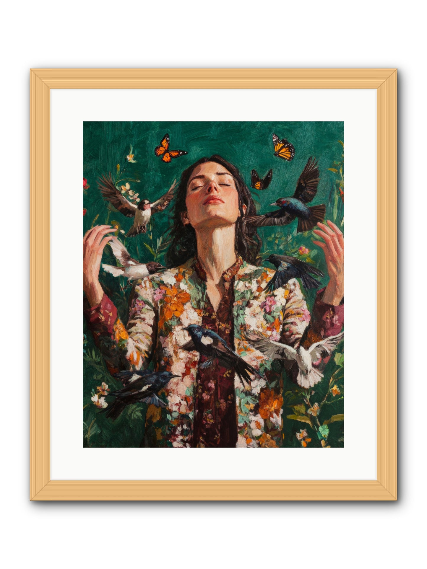Between Earth And Air -- Framed Print - Natural 16x20