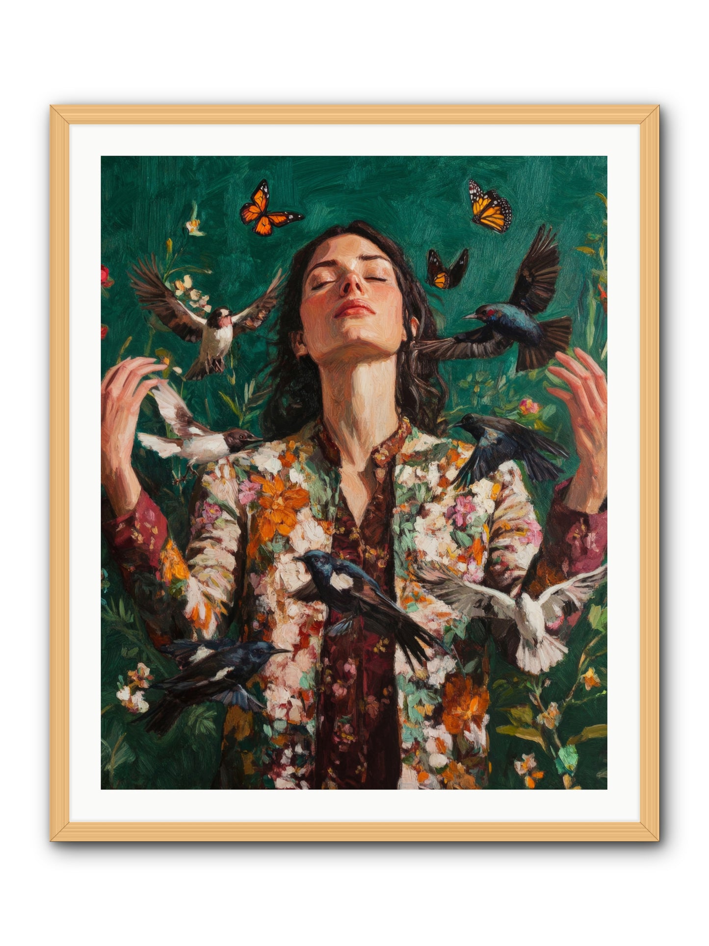 Between Earth And Air -- Framed Print - Natural 32x40