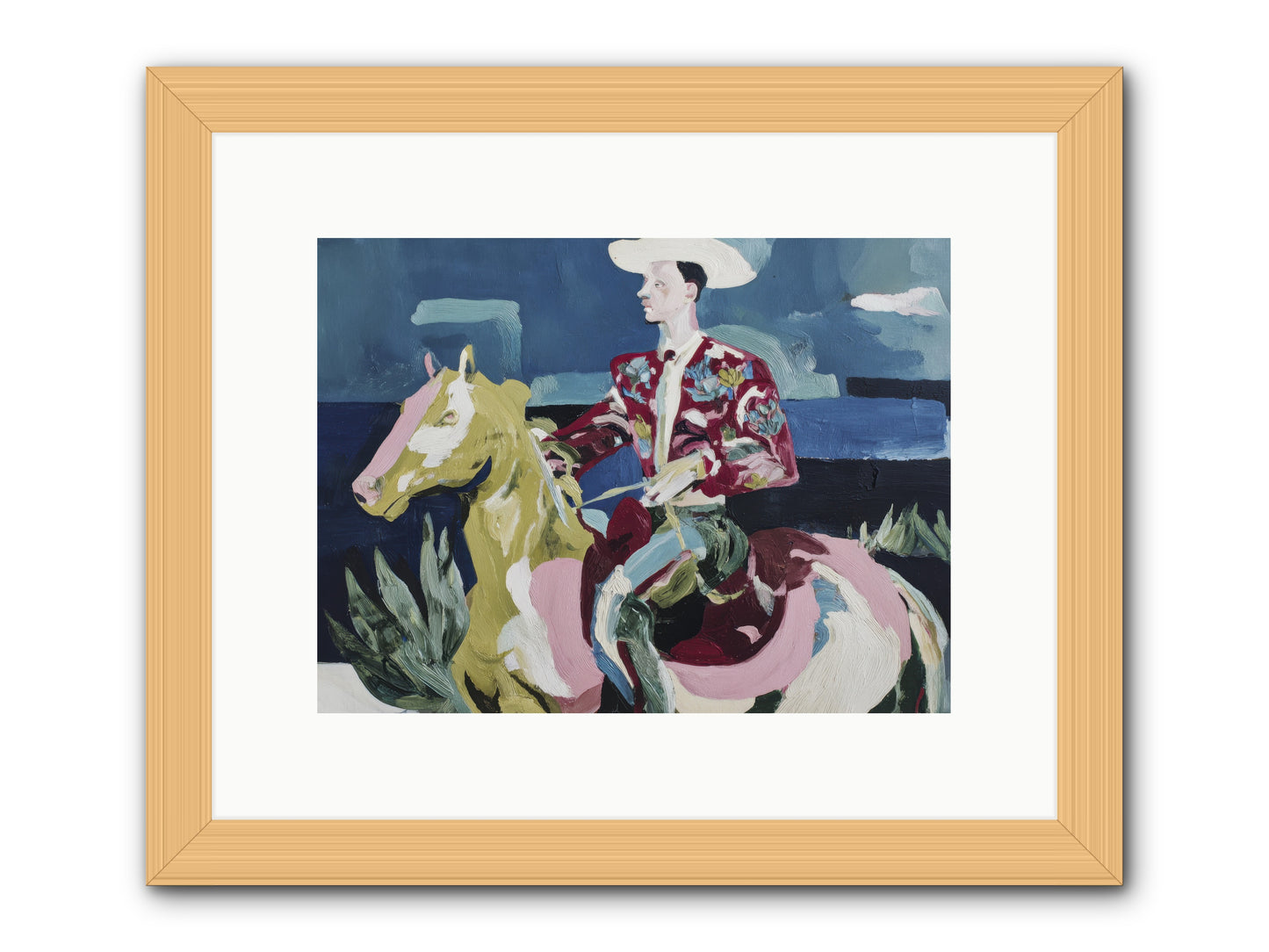 Between Land and Sea -- Framed Print - Natural 12x9