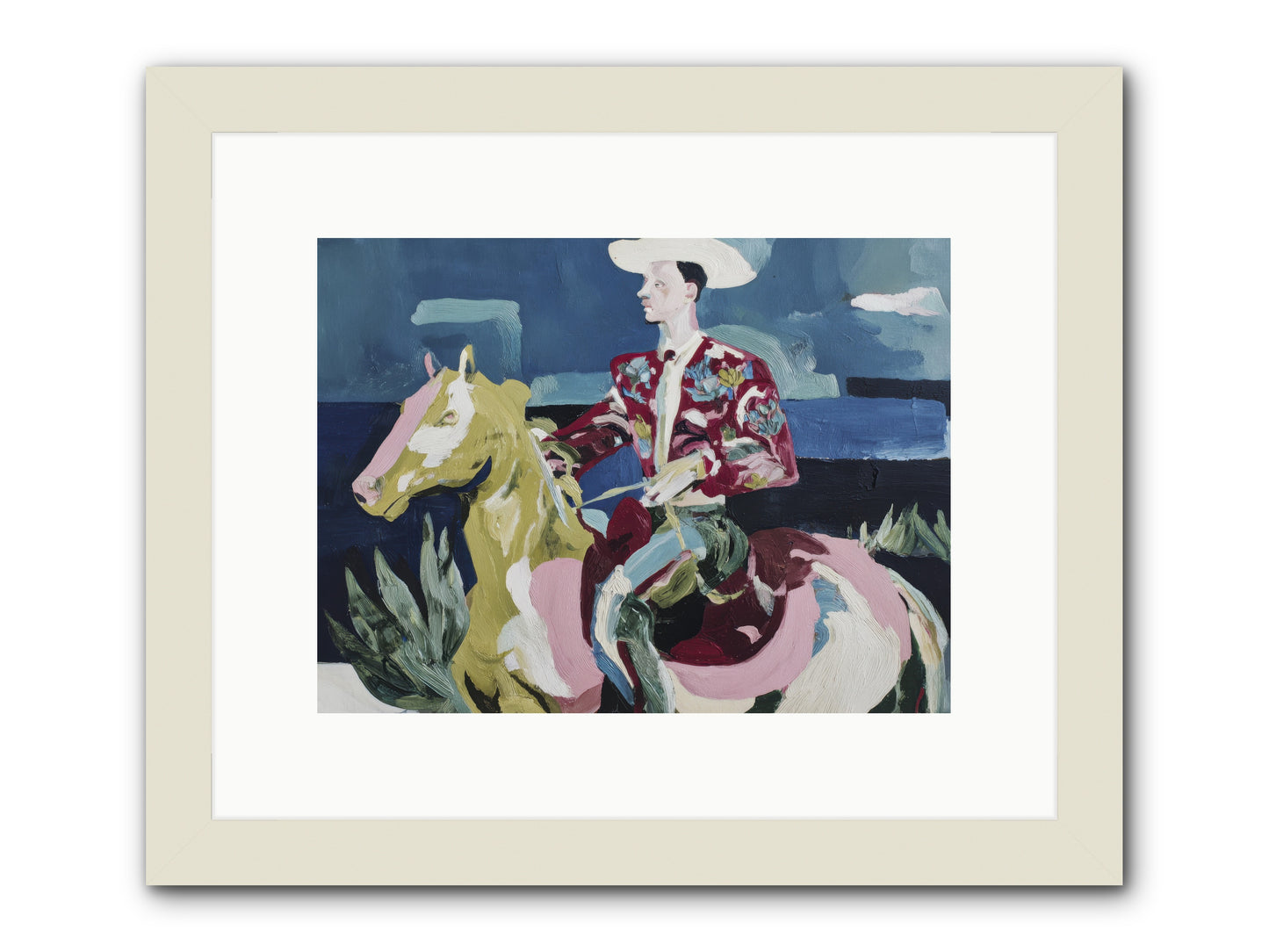 Between Land and Sea -- Framed Print - White 12x9