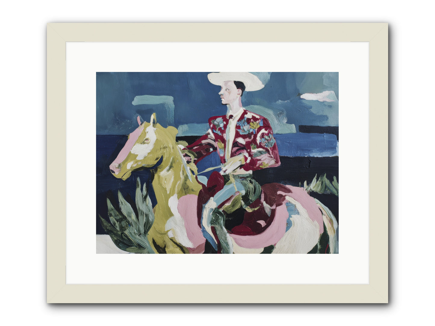 Between Land and Sea -- Framed Print - White 16x12