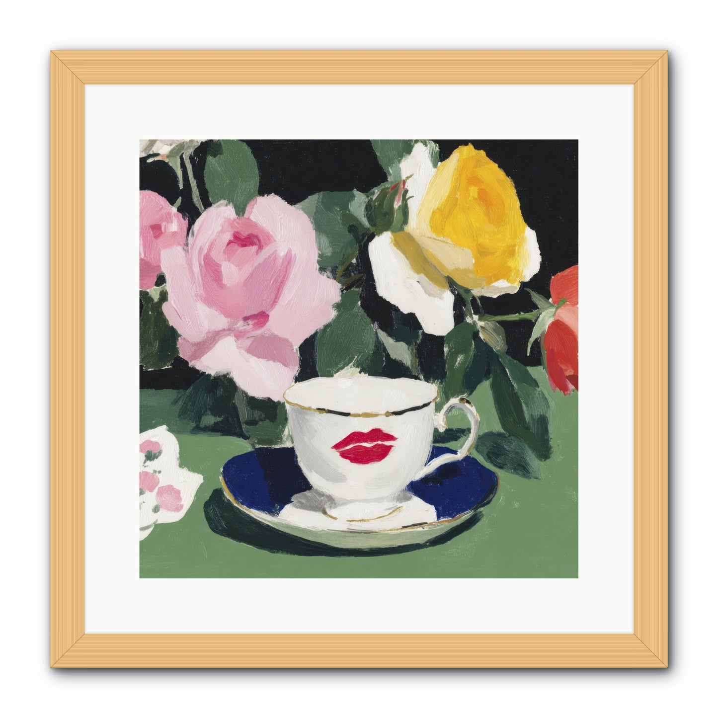 Between Love And Reverence -- Framed Print - Natural 16x16