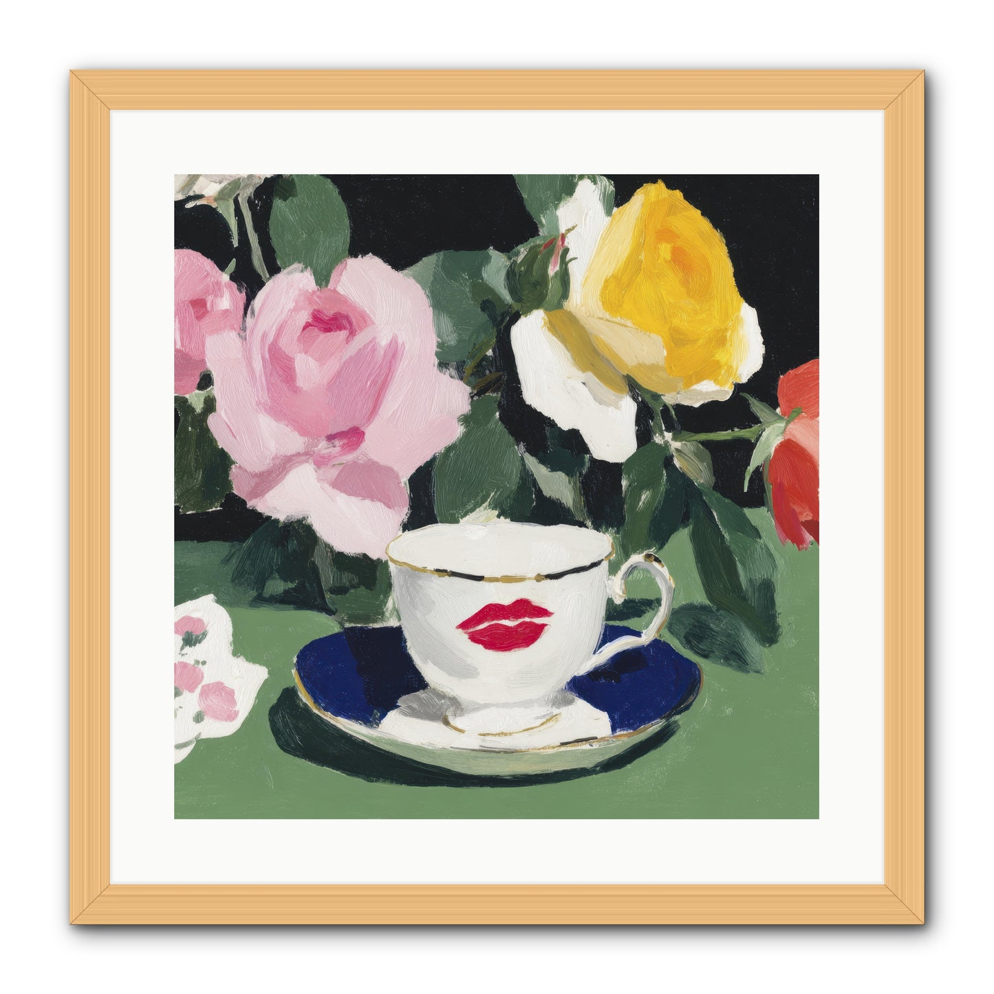 Between Love And Reverence -- Framed Print - Natural 20x20