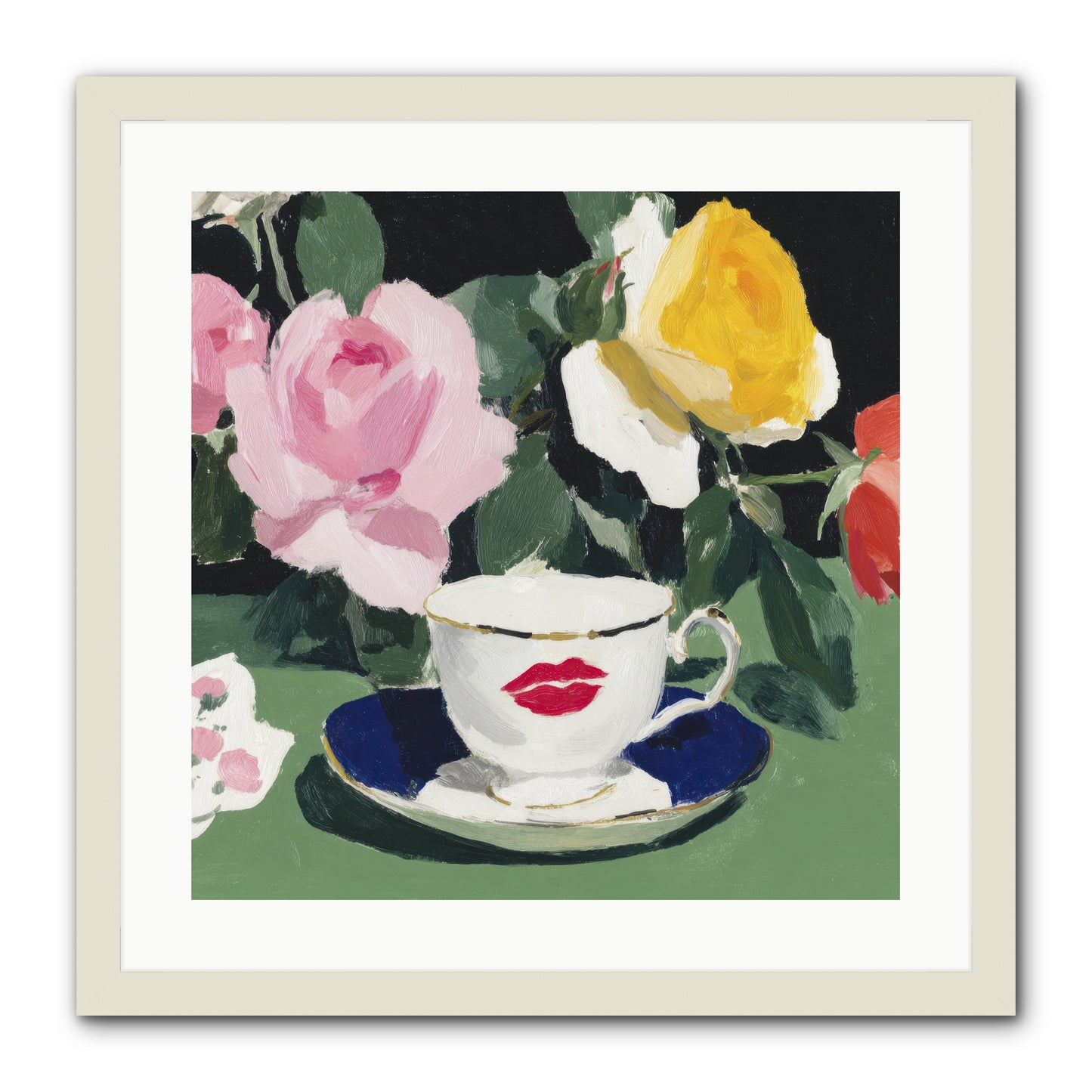 Between Love And Reverence -- Framed Print - White 20x20