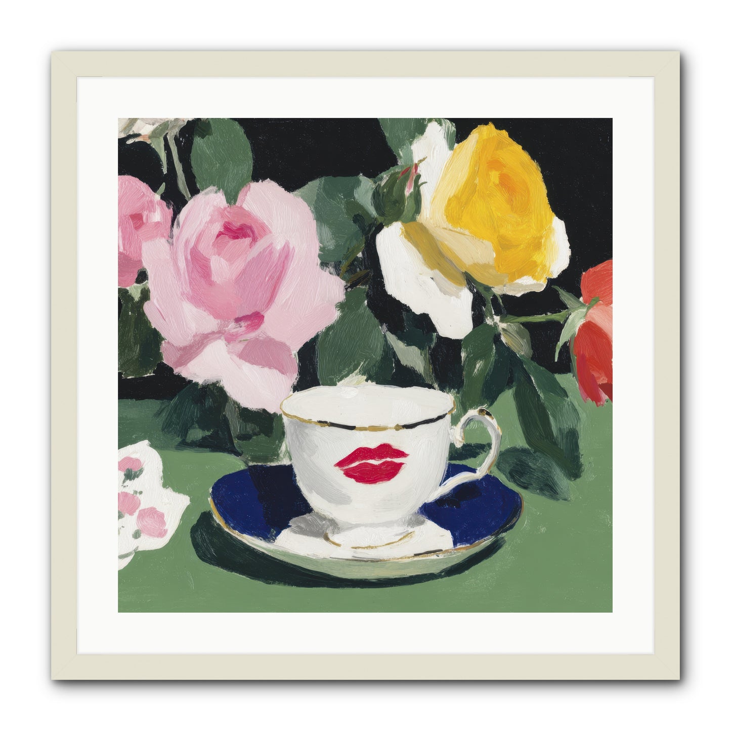 Between Love And Reverence -- Framed Print - White 24x24