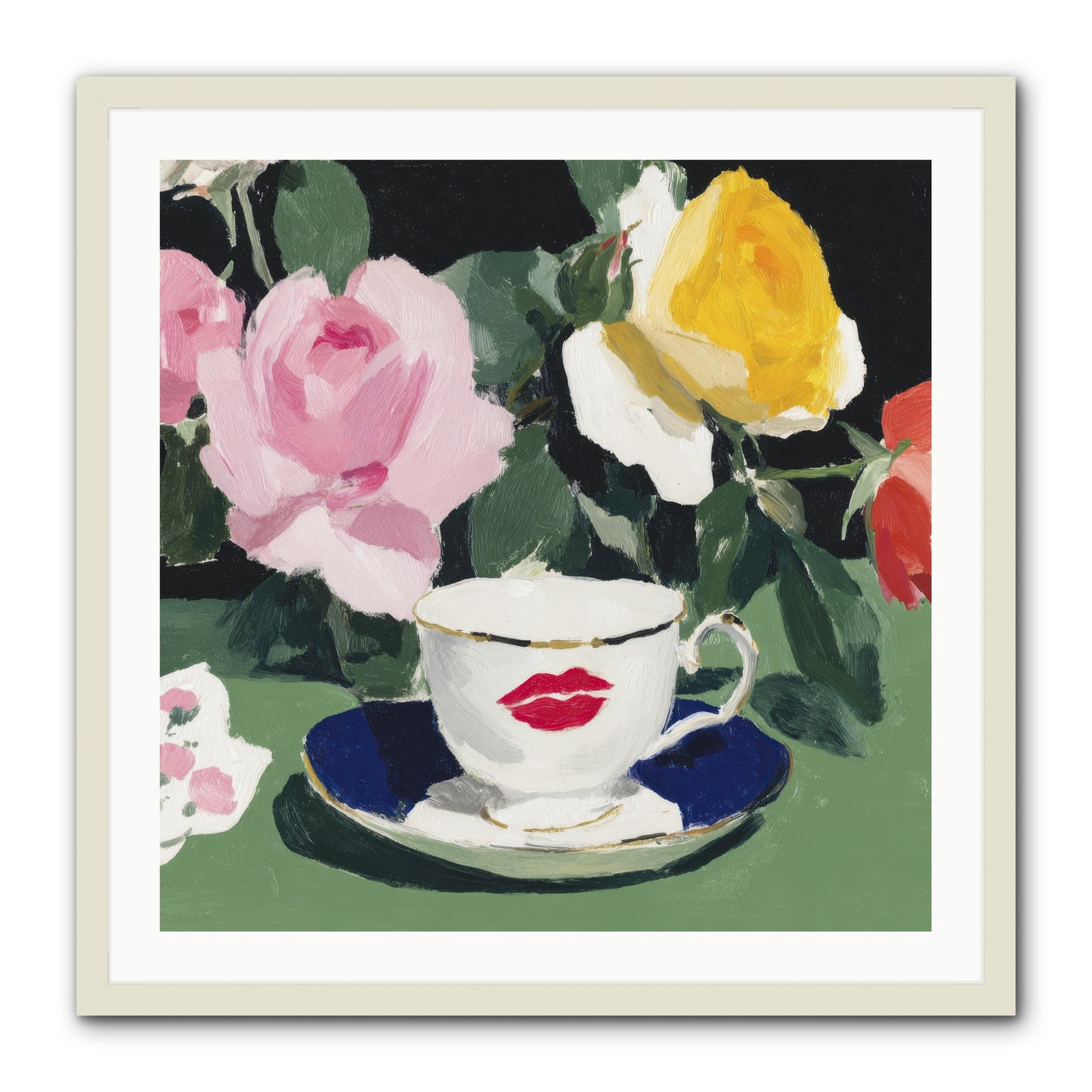 Between Love And Reverence -- Framed Print - White 30x30
