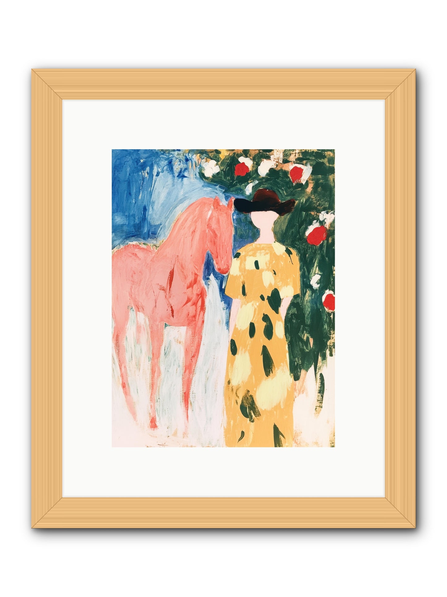 Between Mountain & Memory -- Framed Print - Natural 9x12