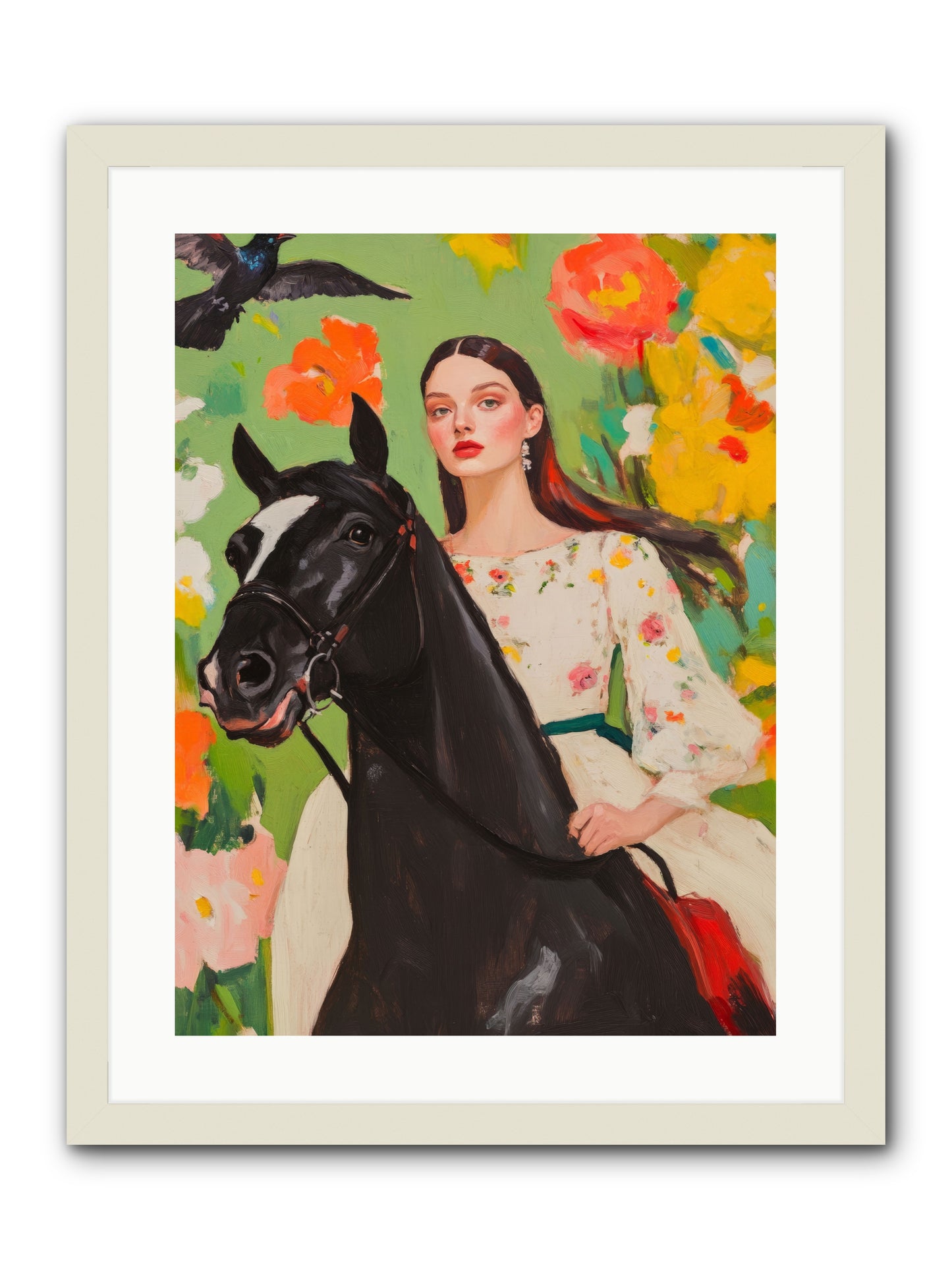 Between Rose GatesRez2 -- Framed Print - White 18x24