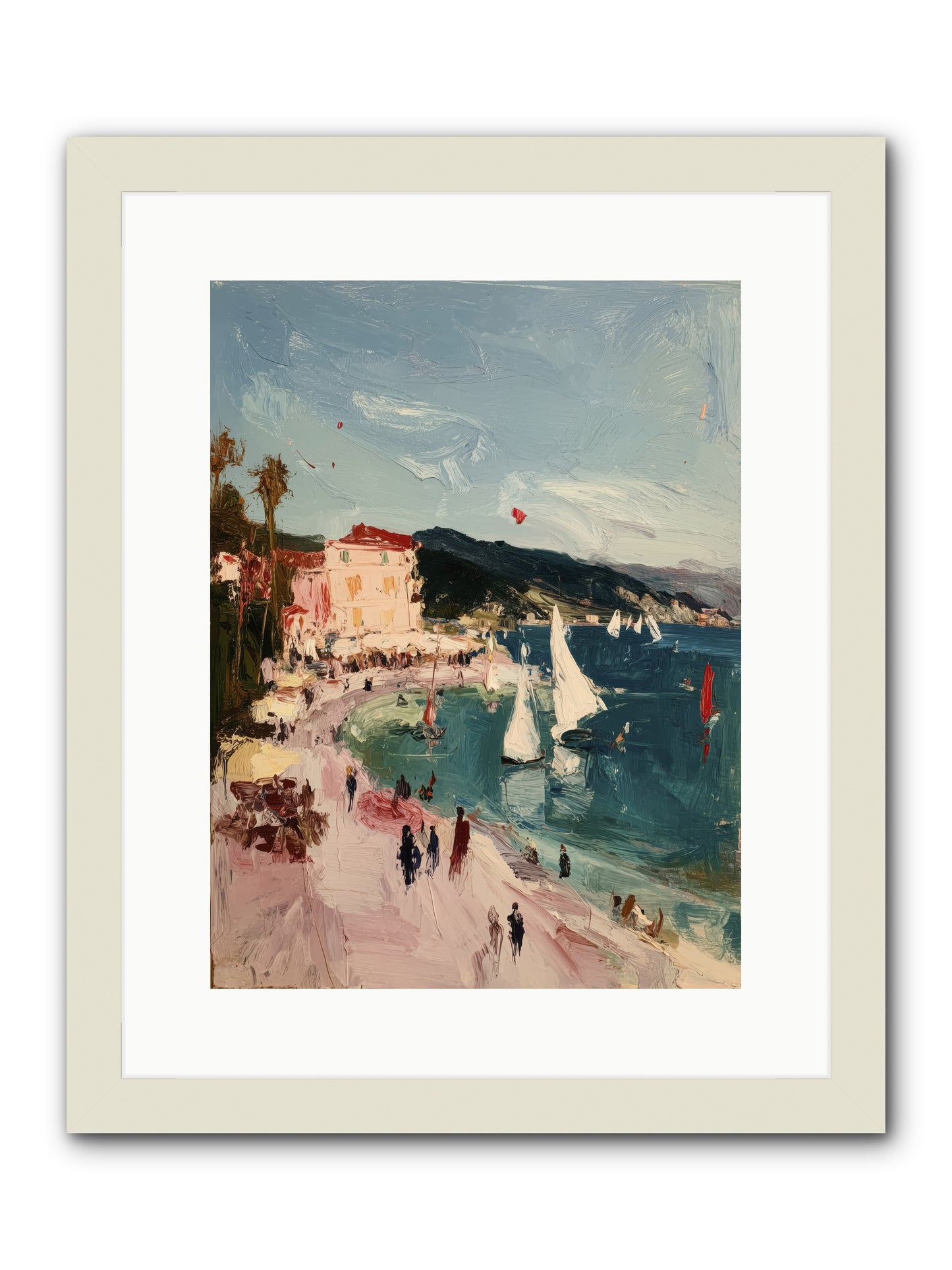 Between Soul and Sea -- Framed Print - White 12x16
