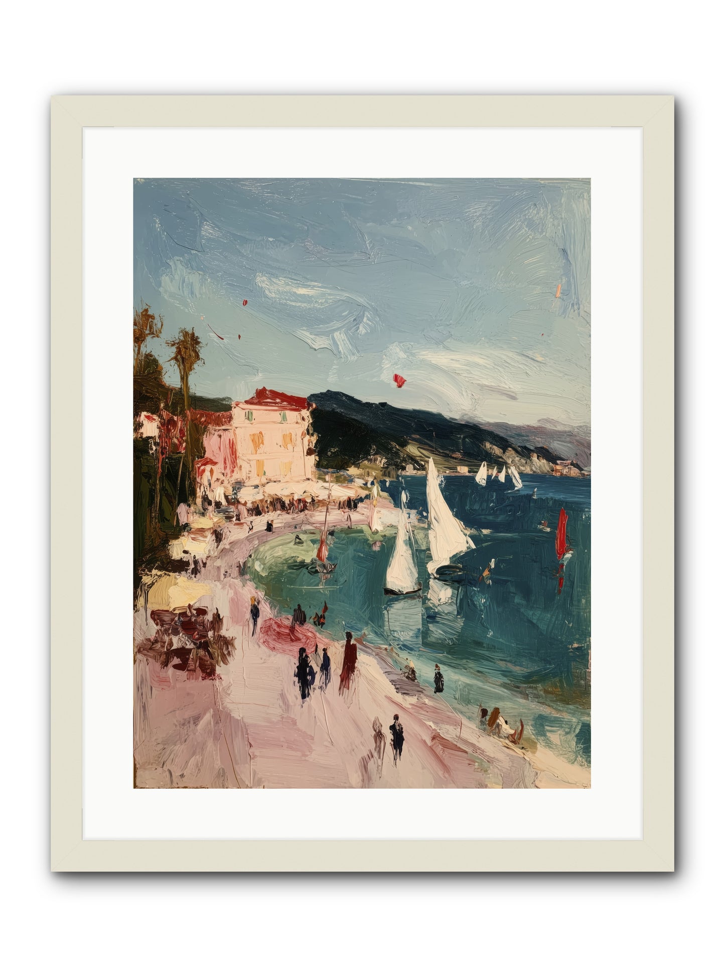 Between Soul and Sea -- Framed Print - White 18x24