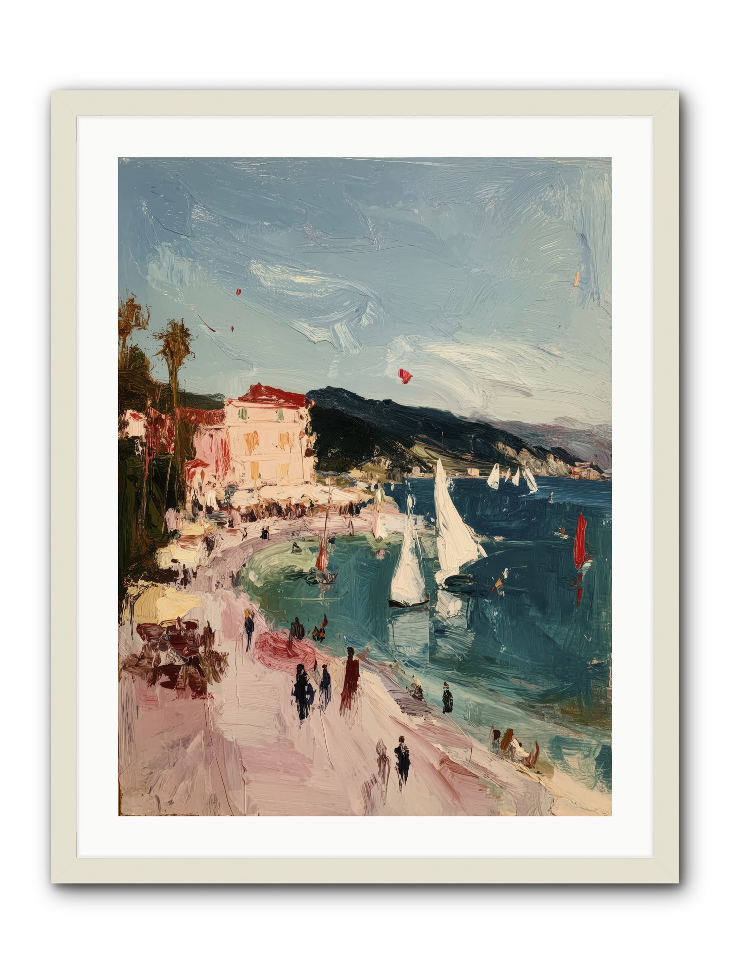 Between Soul and Sea -- Framed Print - White 24x32
