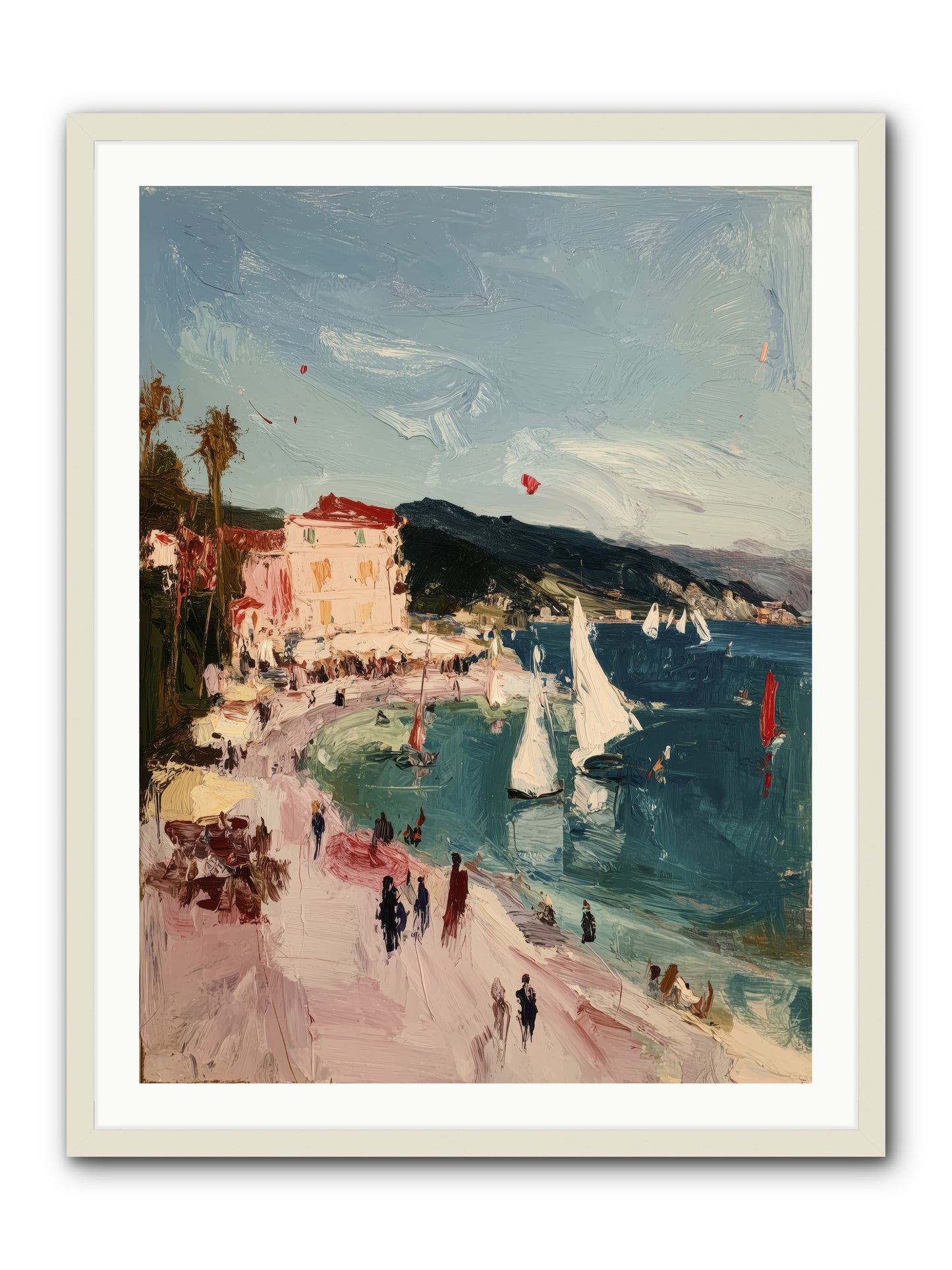 Between Soul and Sea -- Framed Print - White 30x40