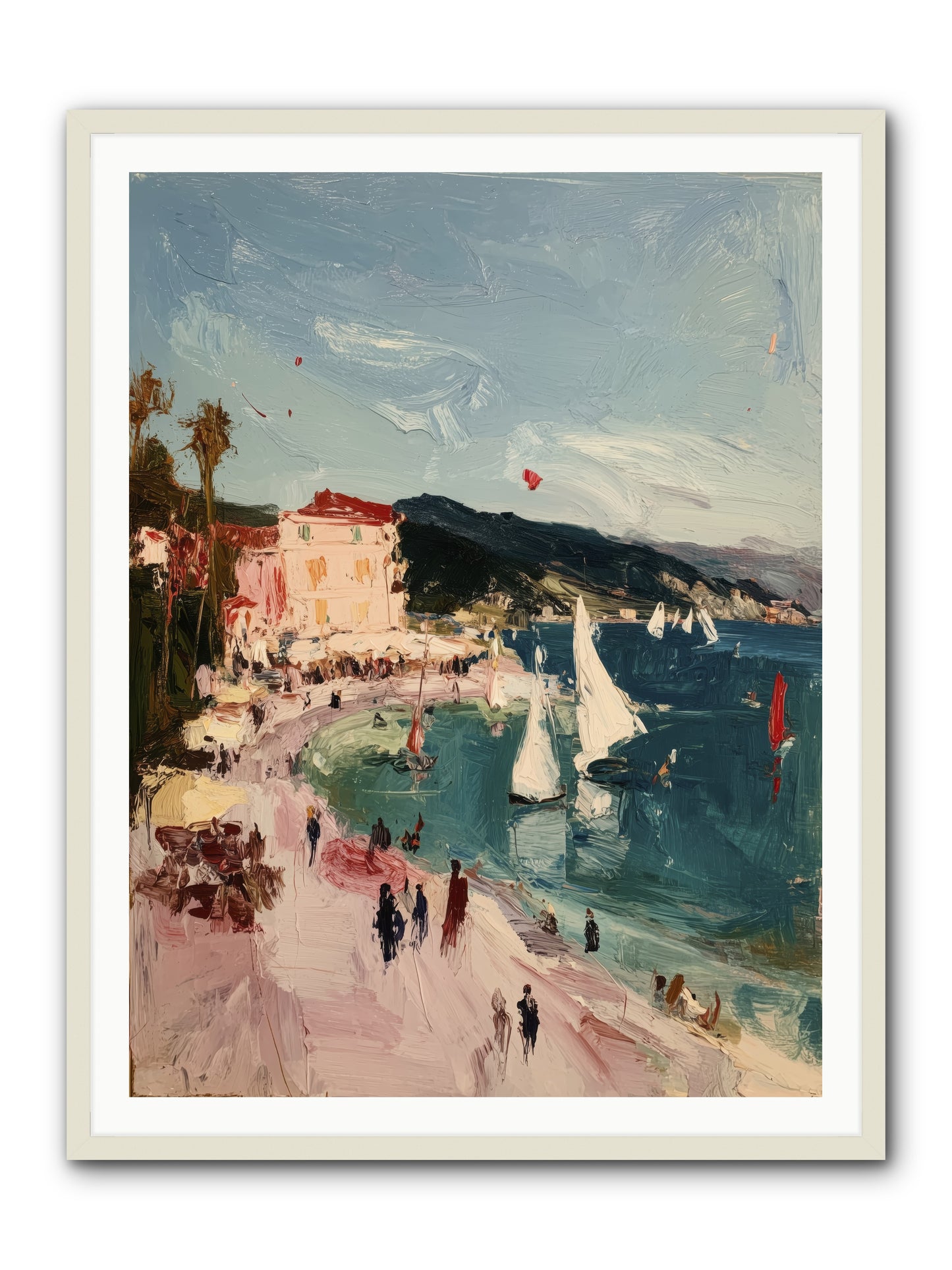 Between Soul and Sea -- Framed Print - White 36x48