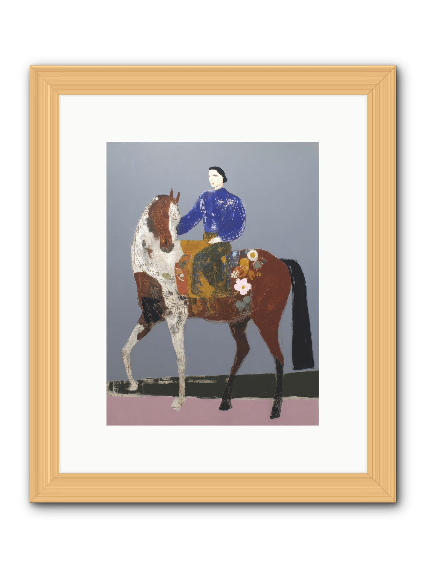 Between Stillness & Flight -- Framed Print - Natural 9x12