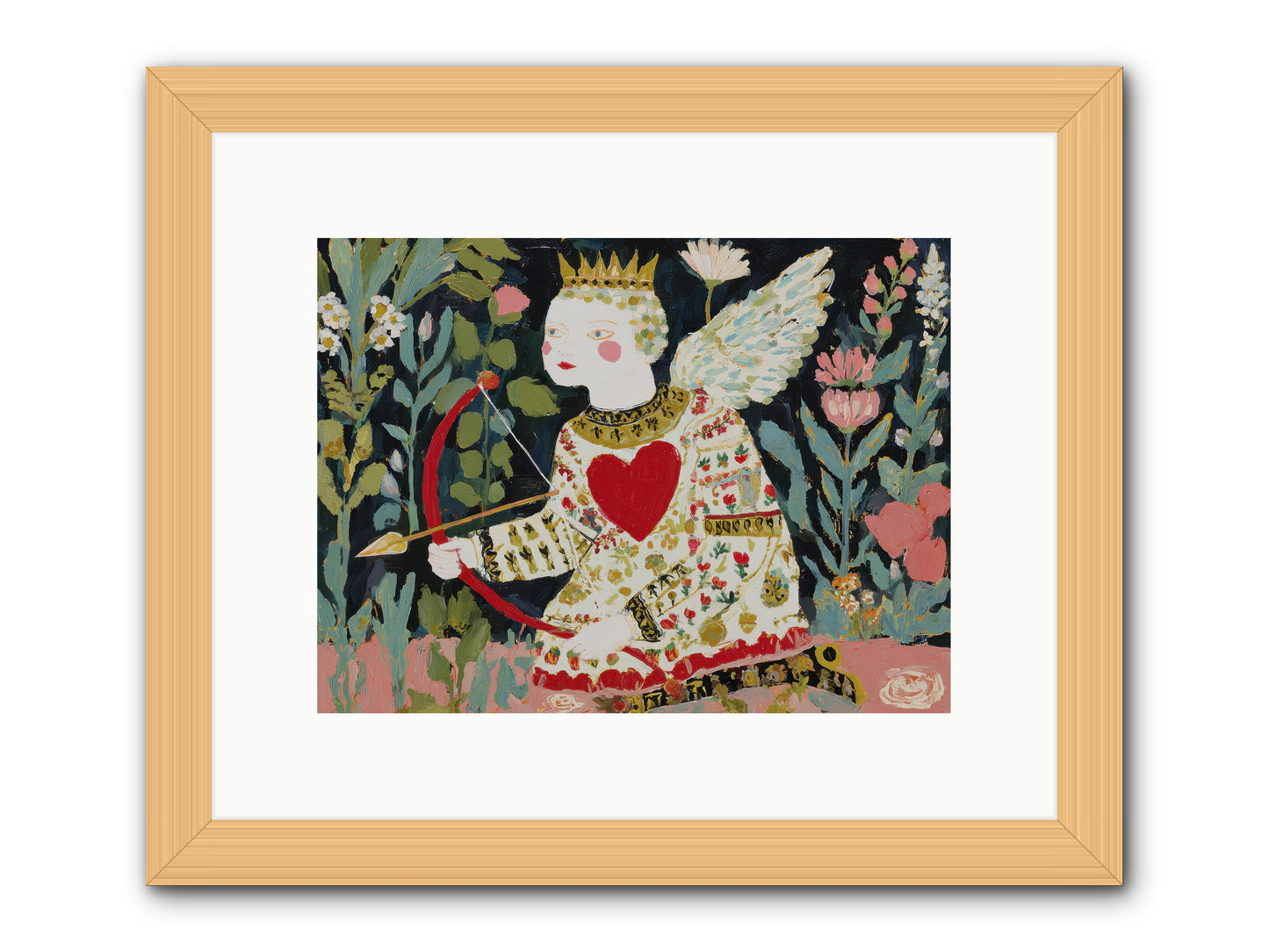 Between Us, The World Blooms -- Framed Print - Natural 12x9