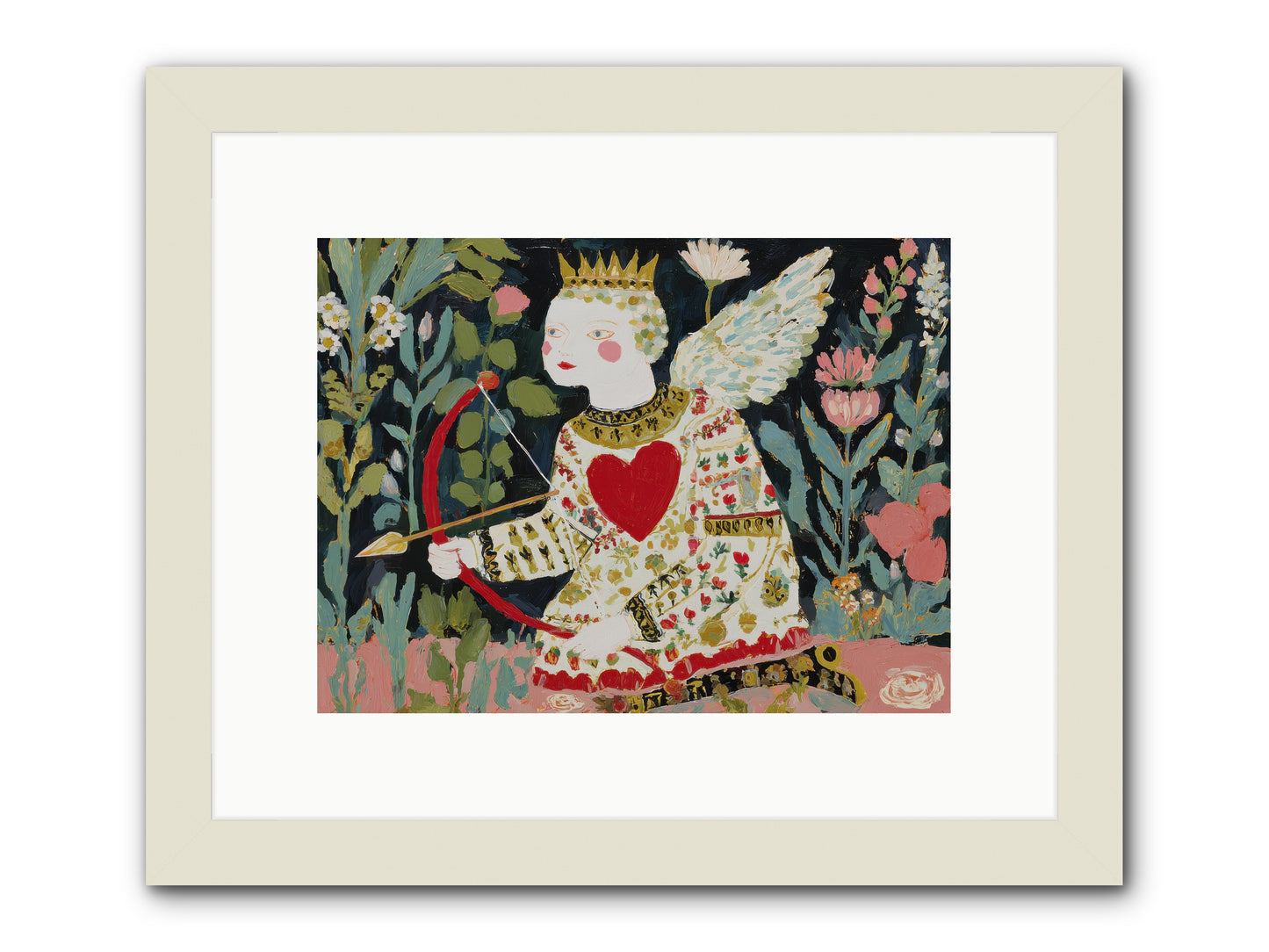 Between Us, The World Blooms -- Framed Print - White 12x9