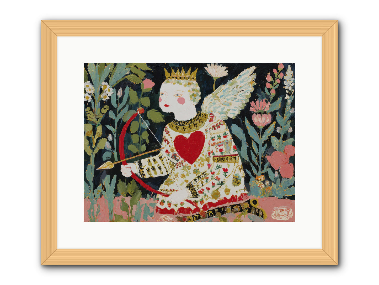 Between Us, The World Blooms -- Framed Print - Natural 16x12