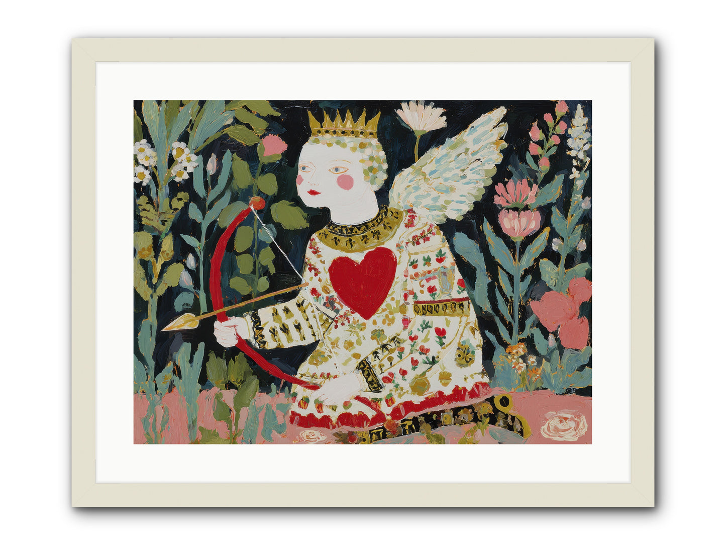 Between Us, The World Blooms -- Framed Print - White 24x18