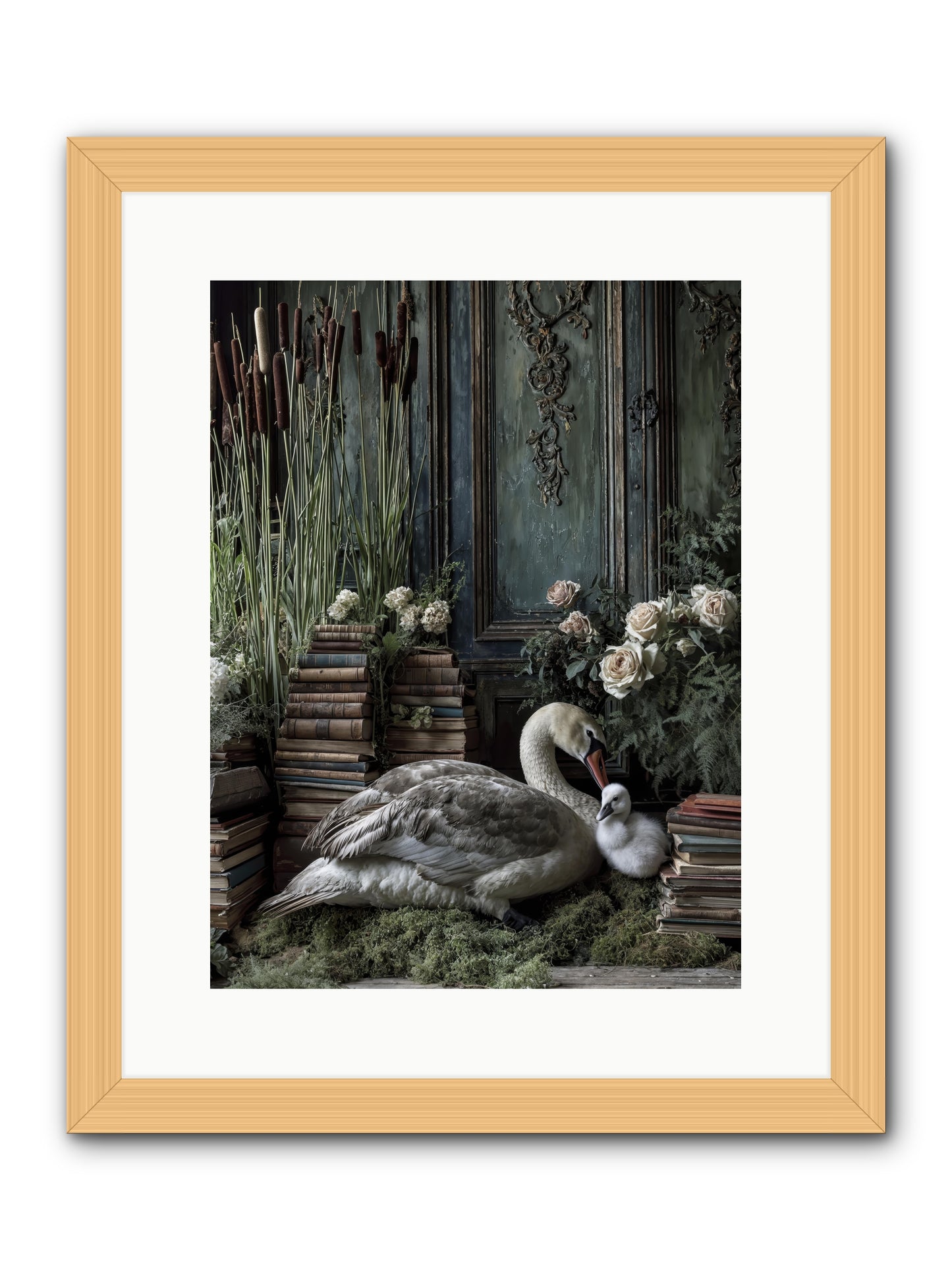 Between borrowed dreams -- Framed Print - Natural 12x16