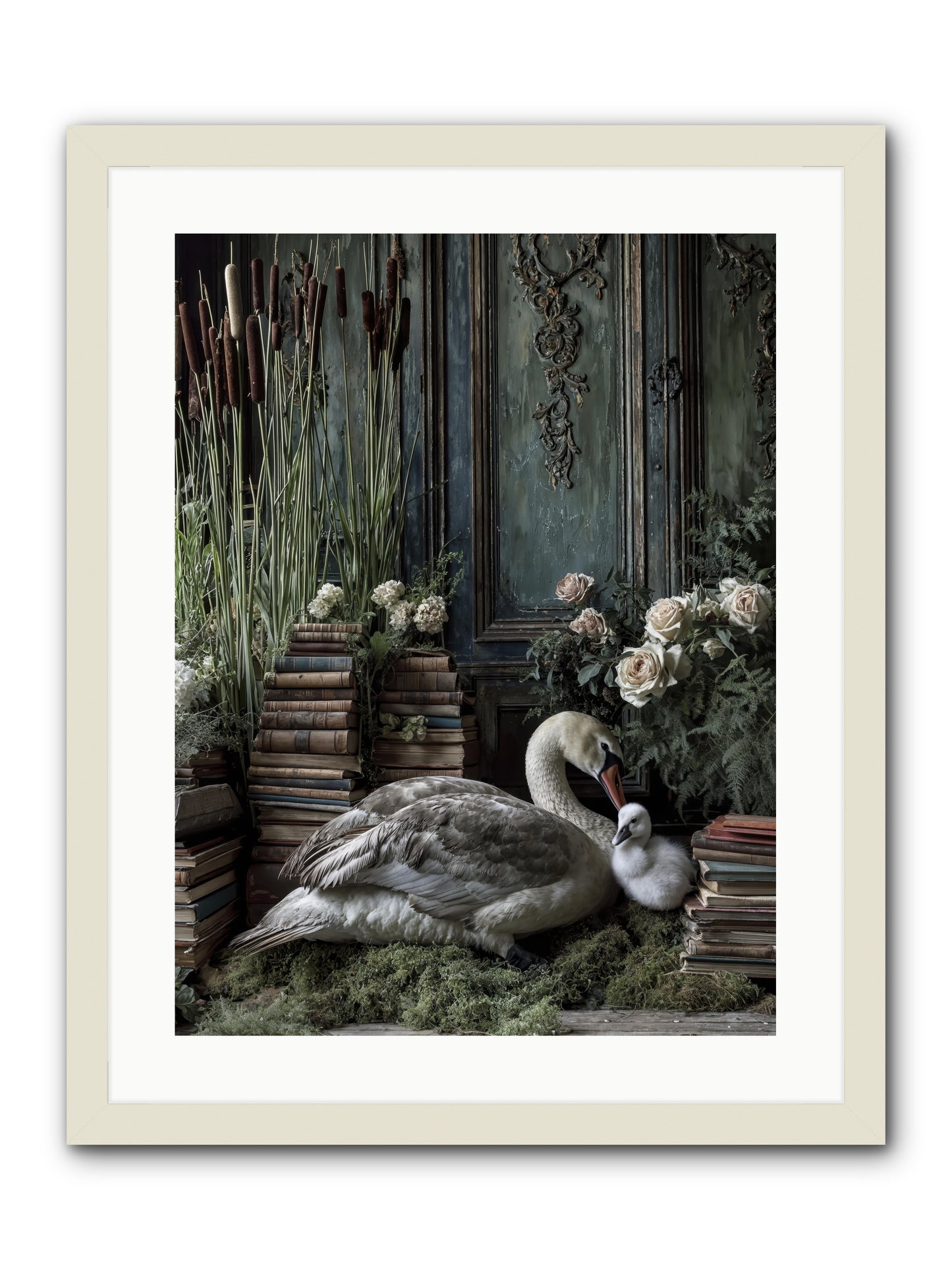 Between borrowed dreams -- Framed Print - White 18x24