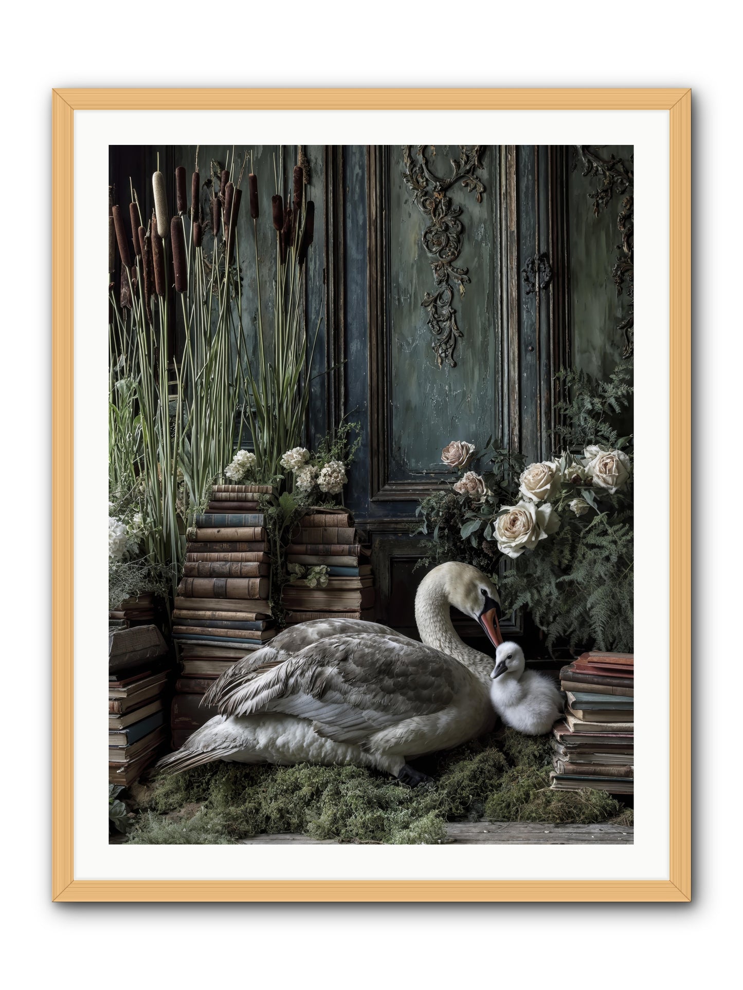 Between borrowed dreams -- Framed Print - Natural 30x40