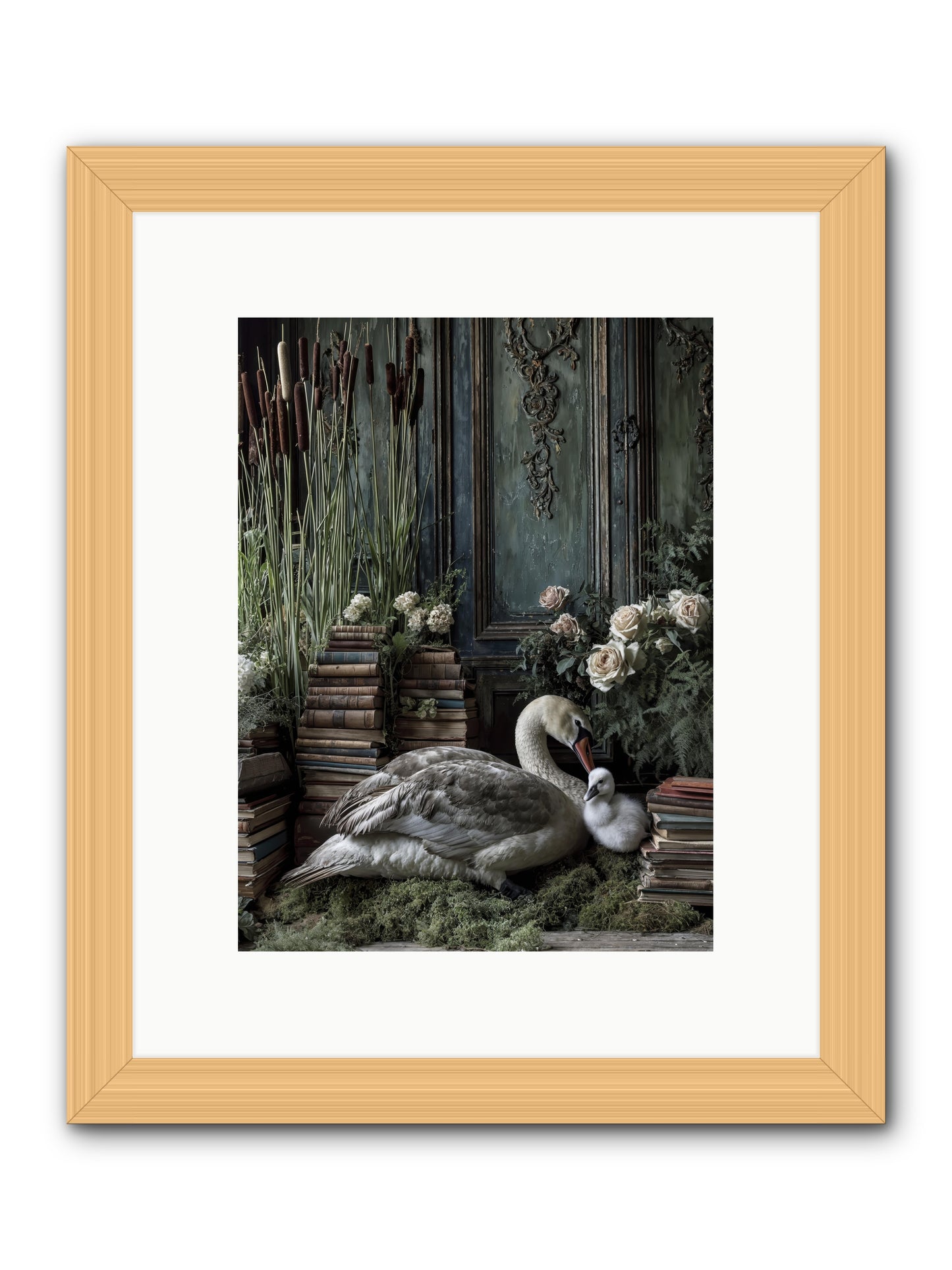 Between borrowed dreams -- Framed Print - Natural 9x12