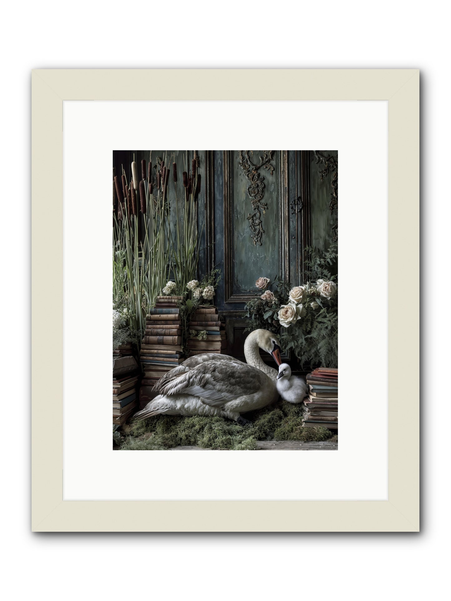Between borrowed dreams -- Framed Print - White 9x12