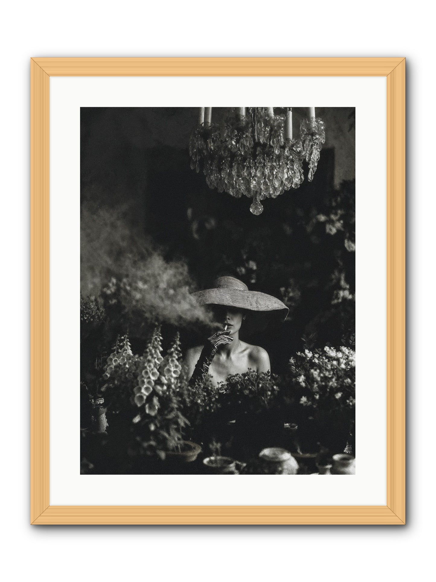 Beyond the Garden Wall -- Framed Print - Natural 18x24