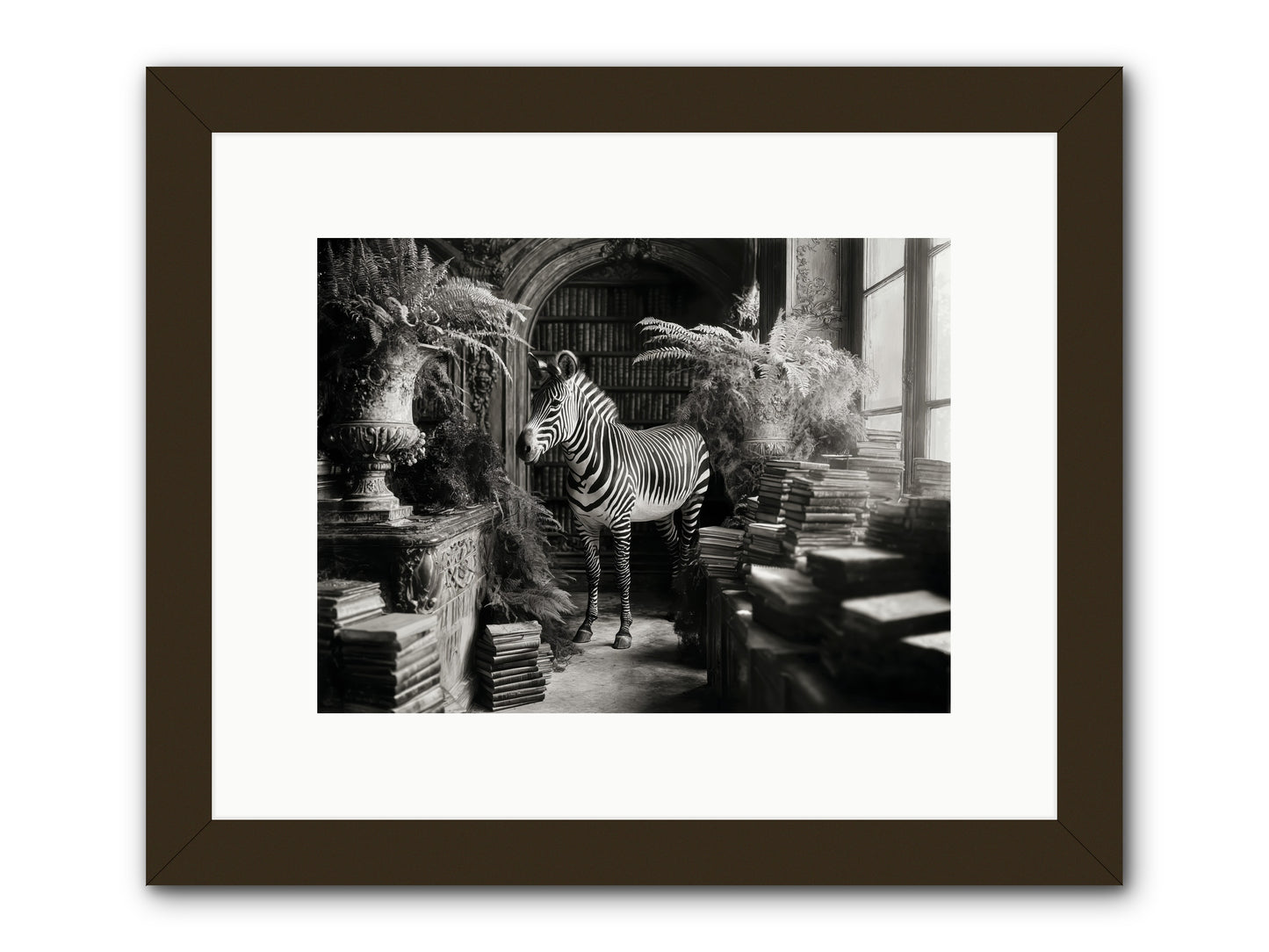Bezique -- Framed Print - Black 12x9