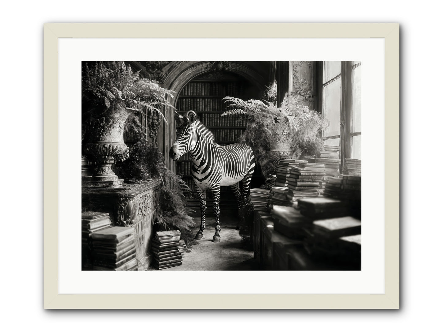 Bezique -- Framed Print - White 24x18