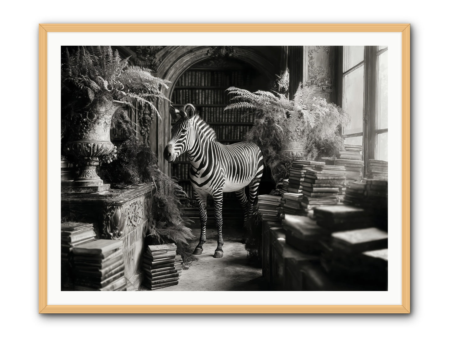 Bezique -- Framed Print - Natural 48x36