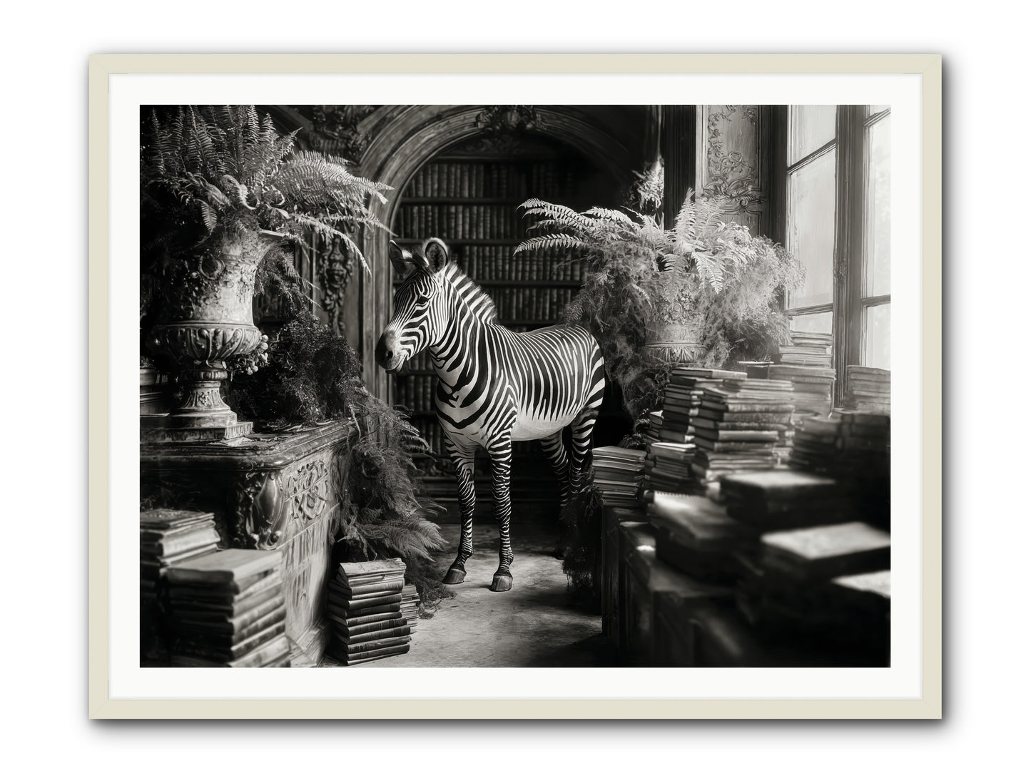 Bezique -- Framed Print - White 48x36