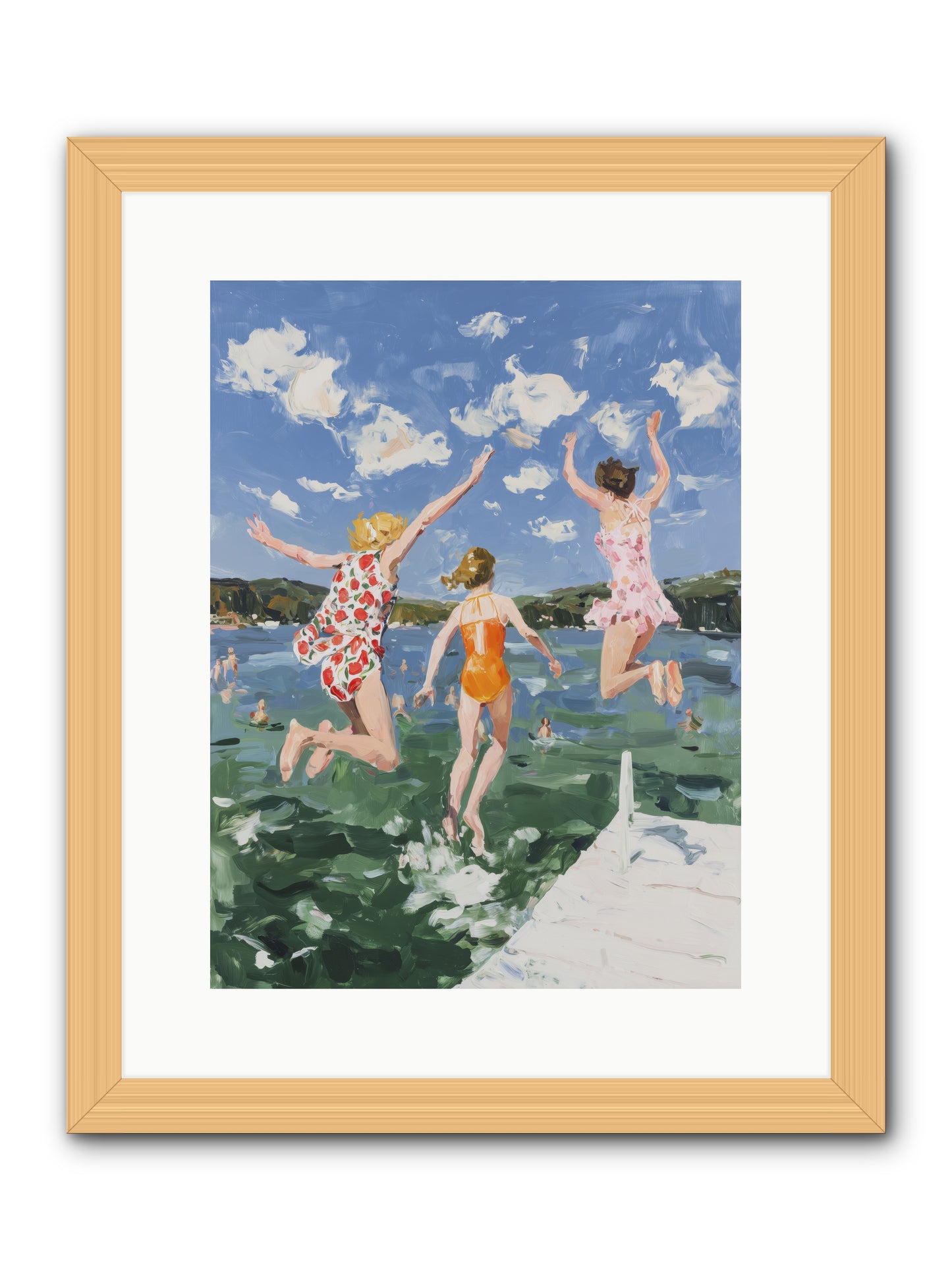 Big Splash Champions -- Framed Print - Natural 12x16