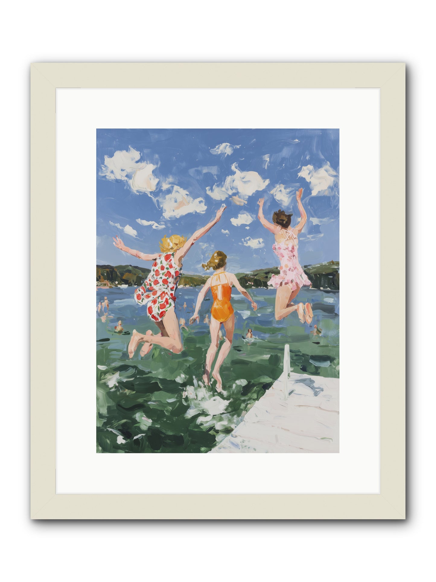 Big Splash Champions -- Framed Print - White 12x16