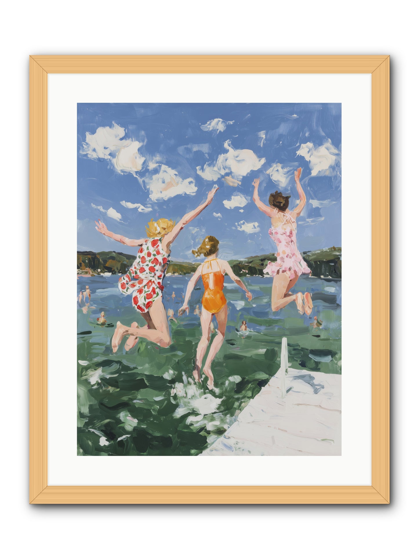 Big Splash Champions -- Framed Print - Natural 18x24