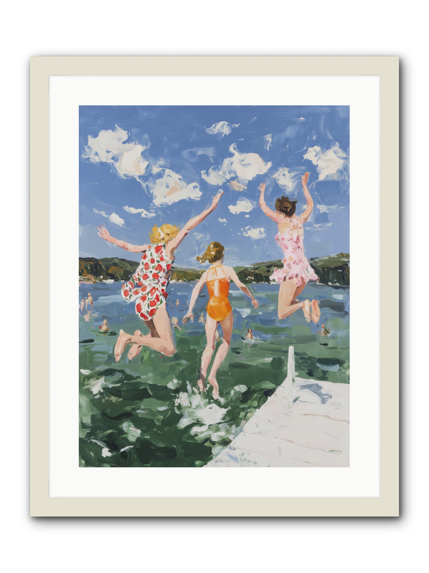 Big Splash Champions -- Framed Print - White 18x24