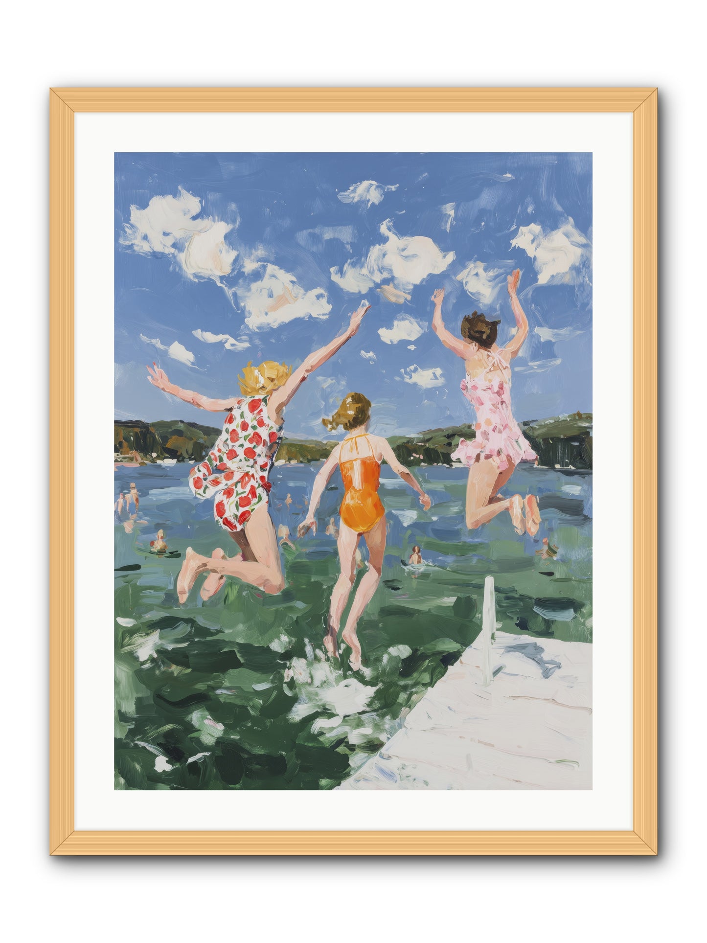 Big Splash Champions -- Framed Print - Natural 24x32