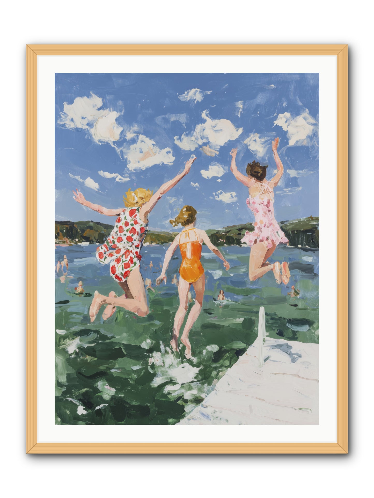 Big Splash Champions -- Framed Print - Natural 30x40