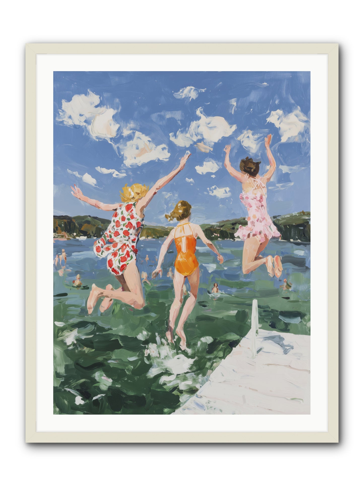 Big Splash Champions -- Framed Print - White 30x40