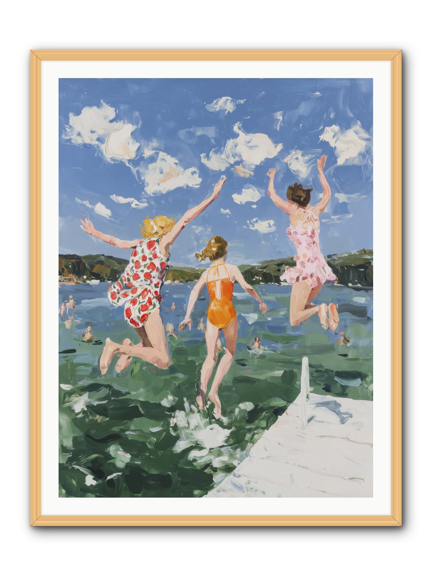 Big Splash Champions -- Framed Print - Natural 36x48