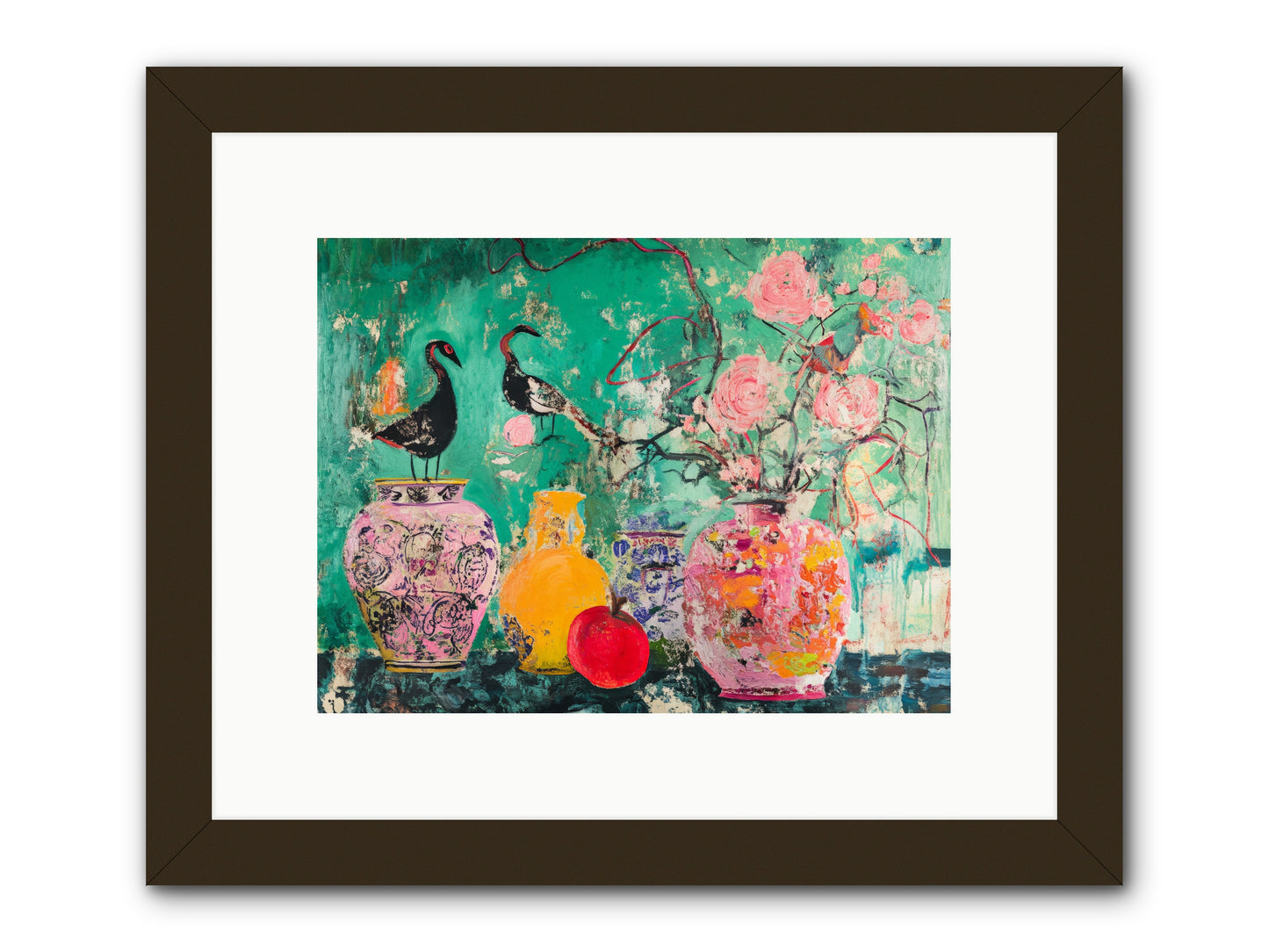 Bird Song Still -- Framed Print - Black 12x9