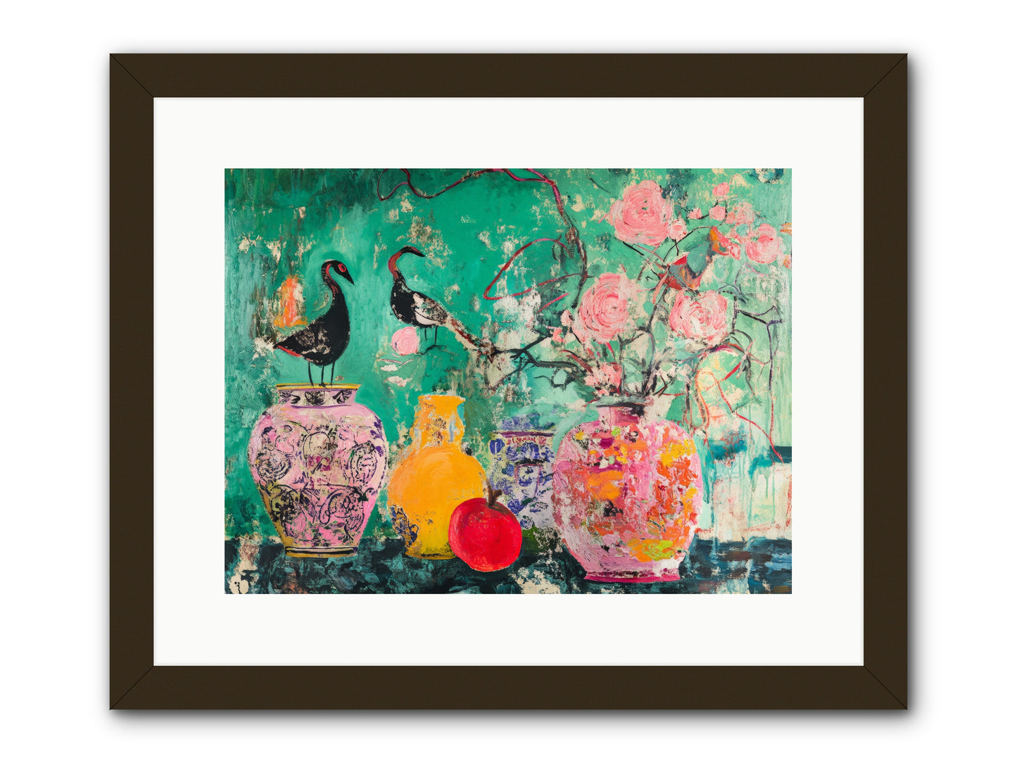 Bird Song Still -- Framed Print - Black 16x12