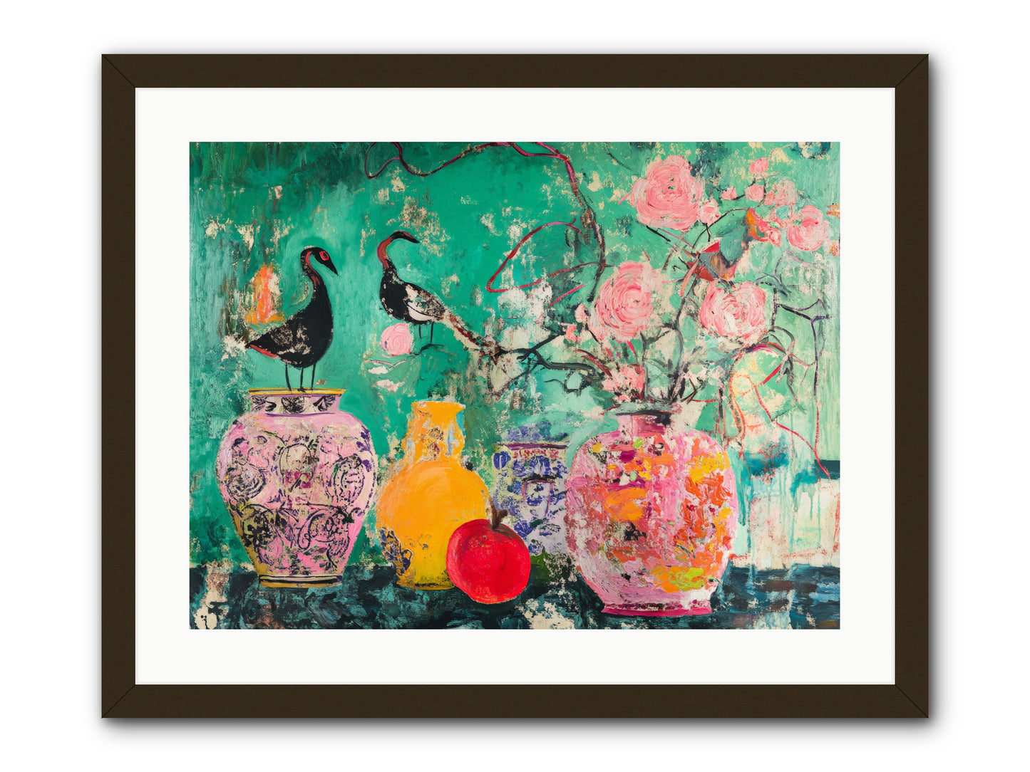 Bird Song Still -- Framed Print - Black 24x18