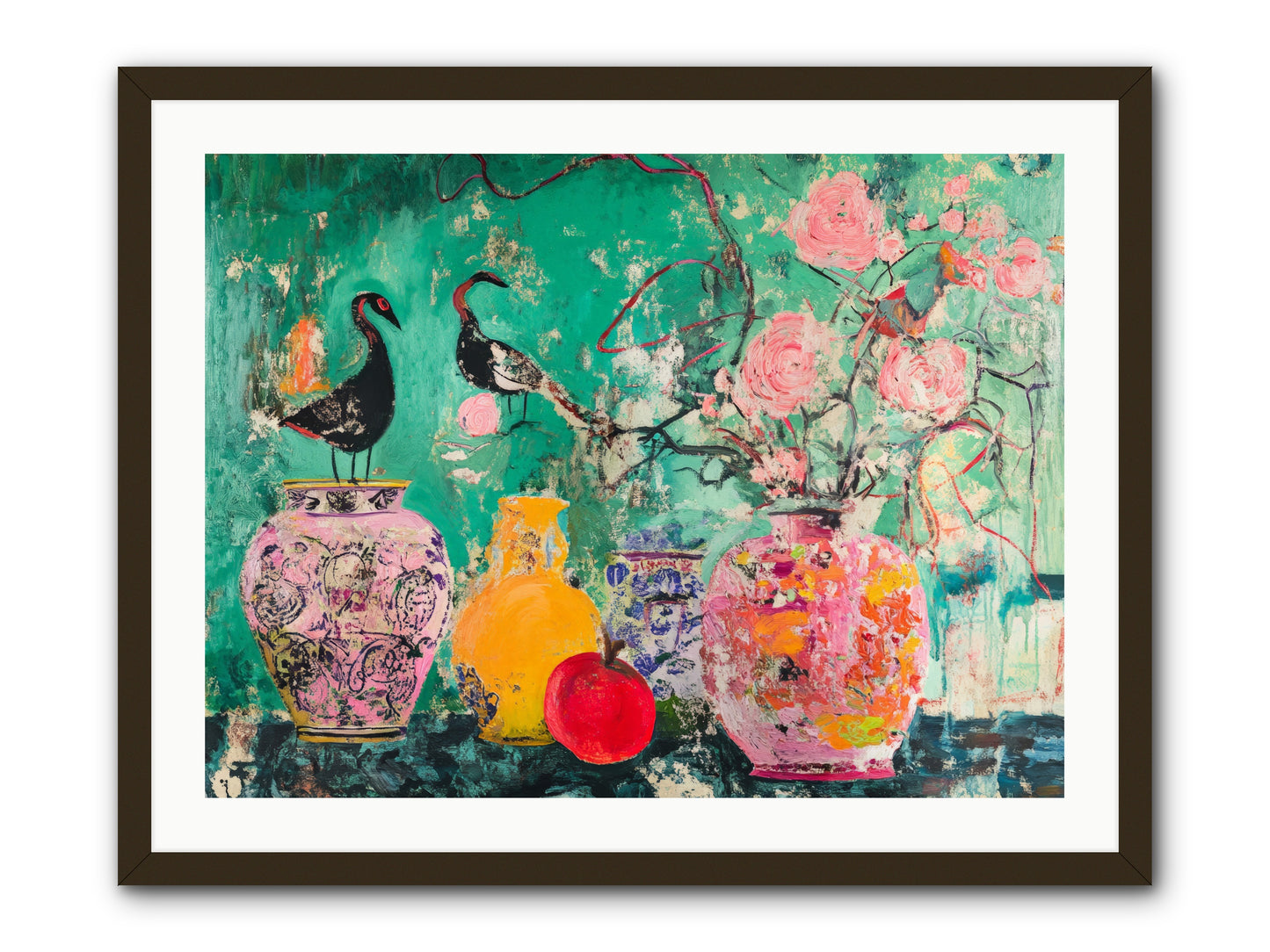 Bird Song Still -- Framed Print - Black 32x24