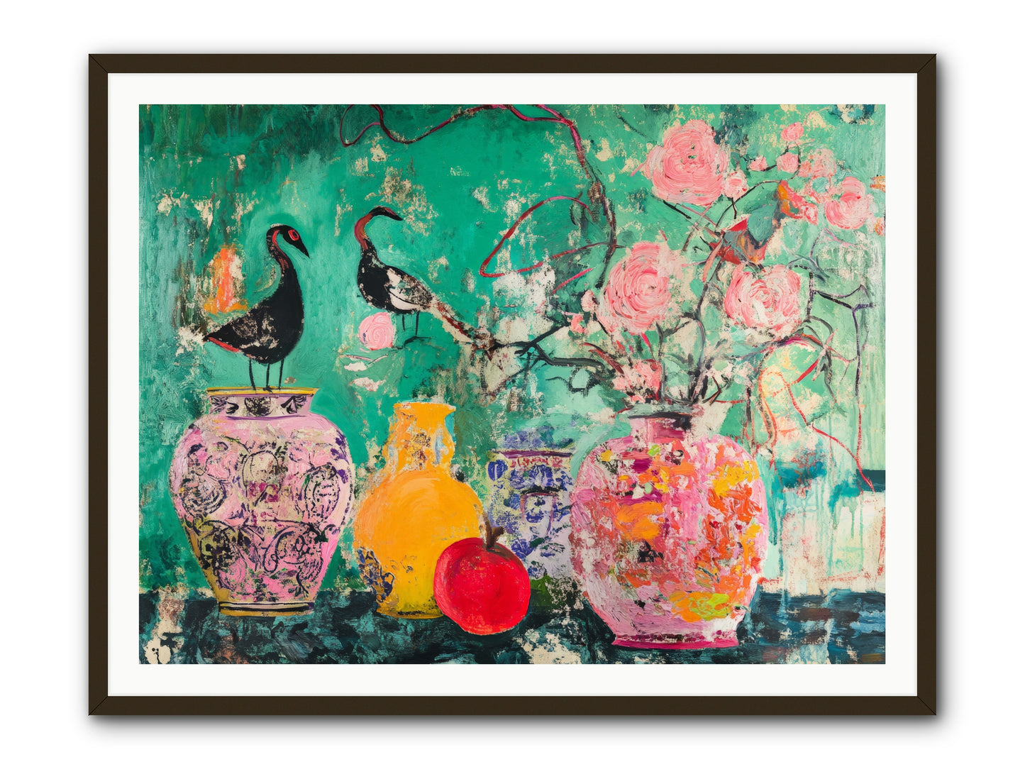 Bird Song Still -- Framed Print - Black 48x36