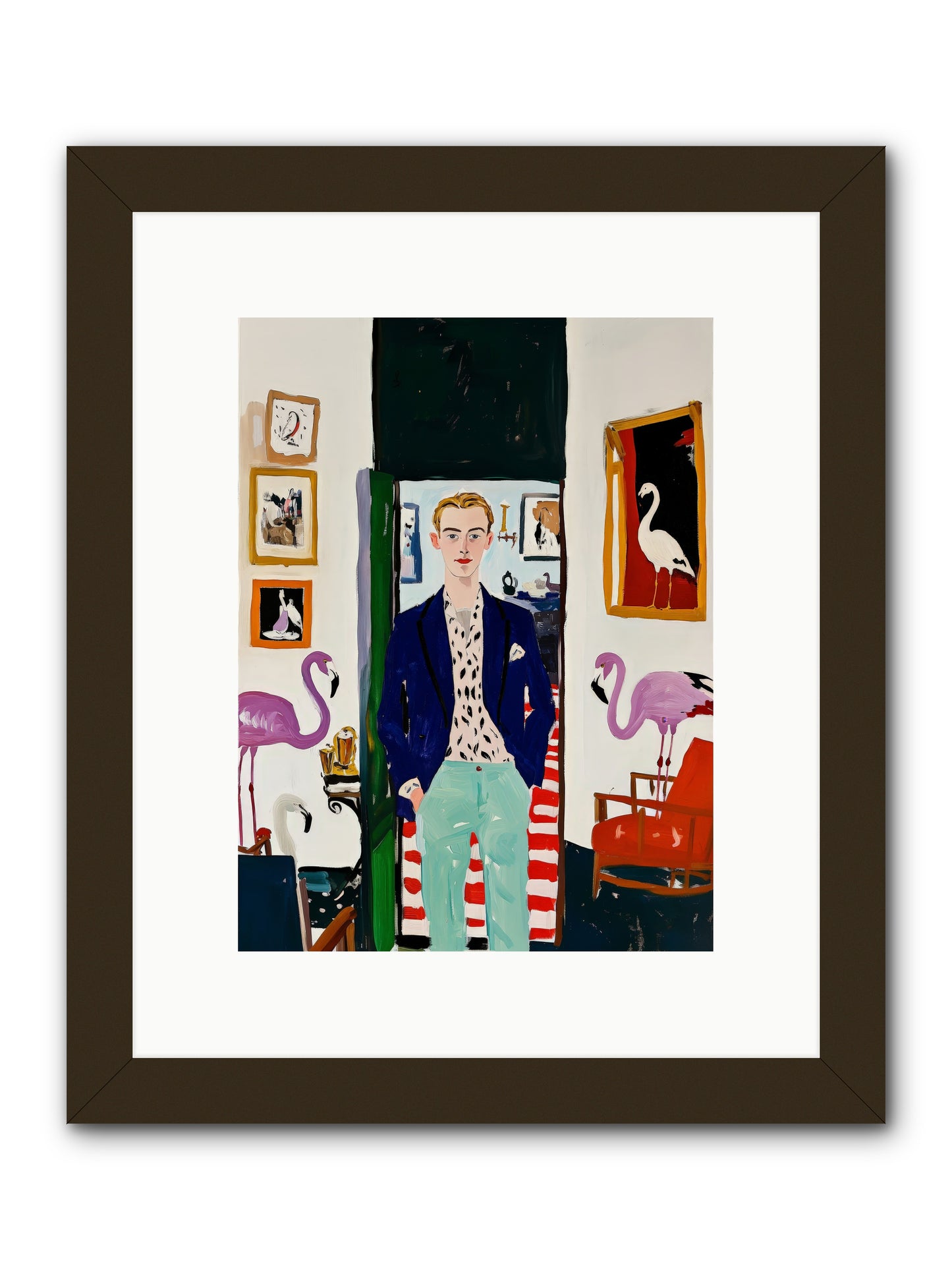 Birdsong Alley -- Framed Print - Black 9x12